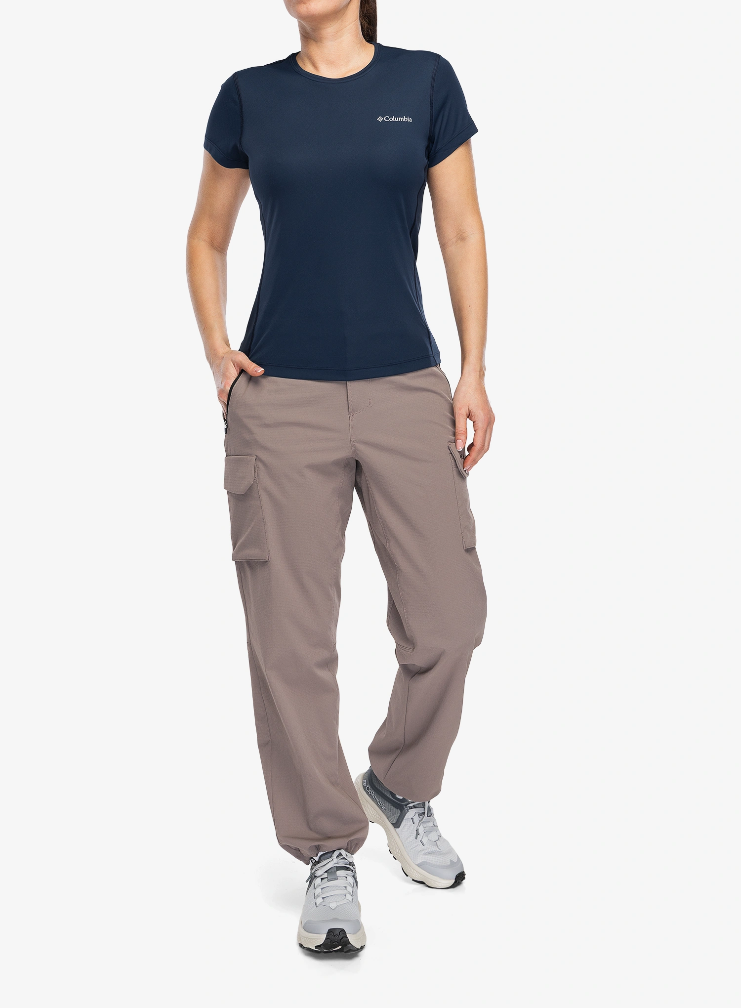 Ženska brzosušeća majica Columbia Zero Rules Light S/S Crew - collegiate navy