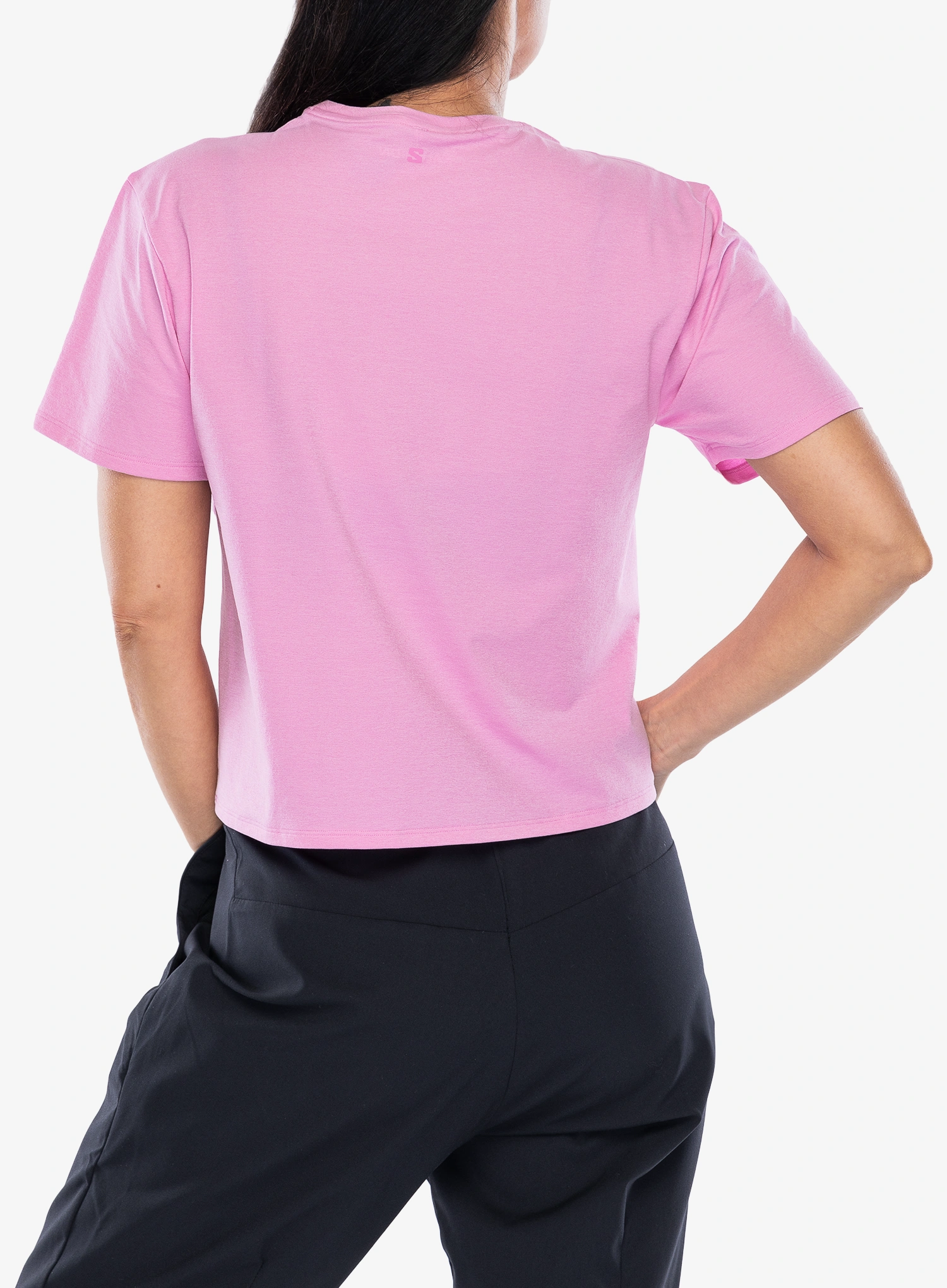 Ženska brzosušeća majica Salomon Trackline S/S Tee - cyclamen