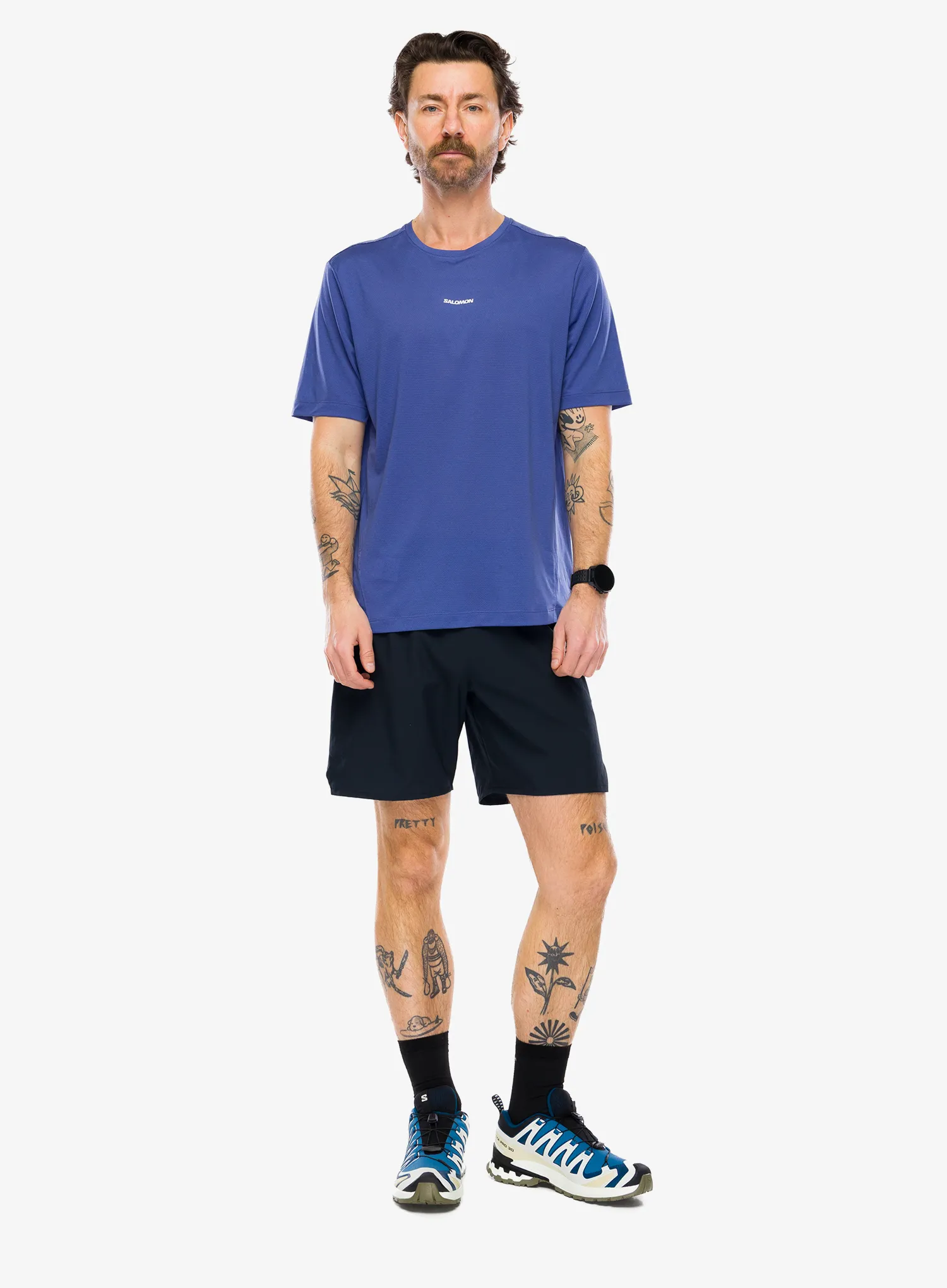 Brzosušeća majica Salomon Shkout Core S/S Tee - marlin