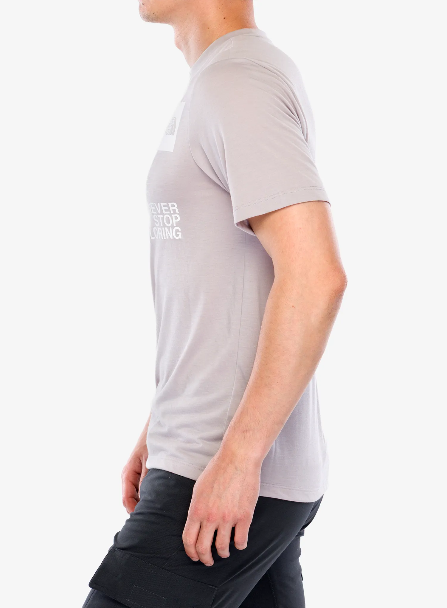 Brzosušeća majica The North Face Mountain Foundation Coordinates Tee - moonstone grey