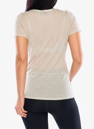 Ženska termoaktivna dukserica Salewa Agner Merino T-shirt - oatmeal