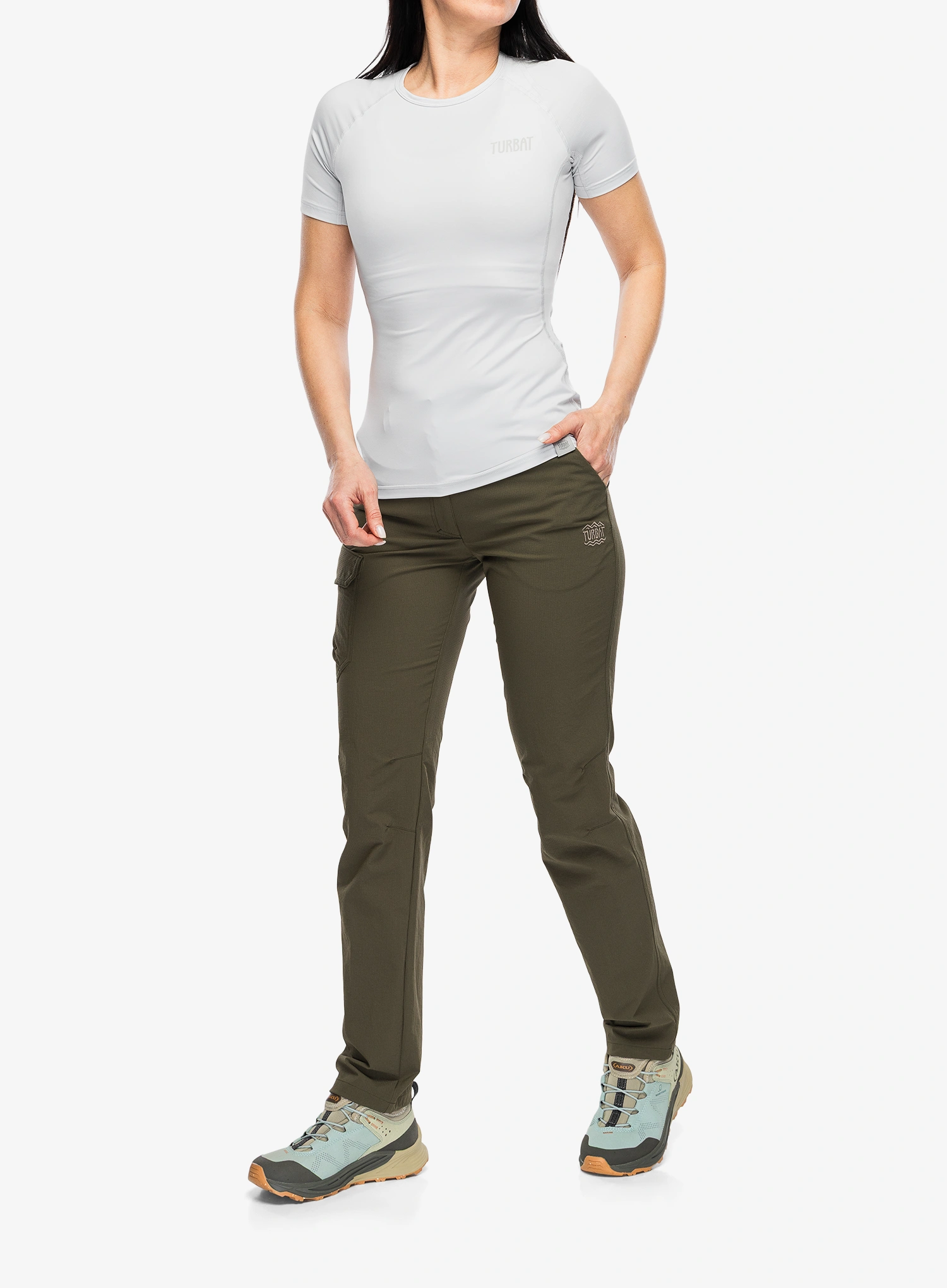 Ženska termoaktivna dukserica Turbat Hike Lite SS Thermo T-Shirt - glacier gray