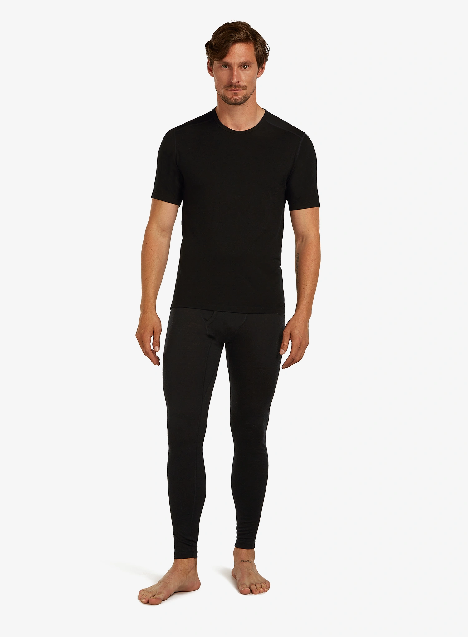 Termo majica Icebreaker 200 Oasis S/S Crewe - black