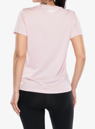 Ženska majica za trening Under Armour UA Tech Twist SS - prime pink/white