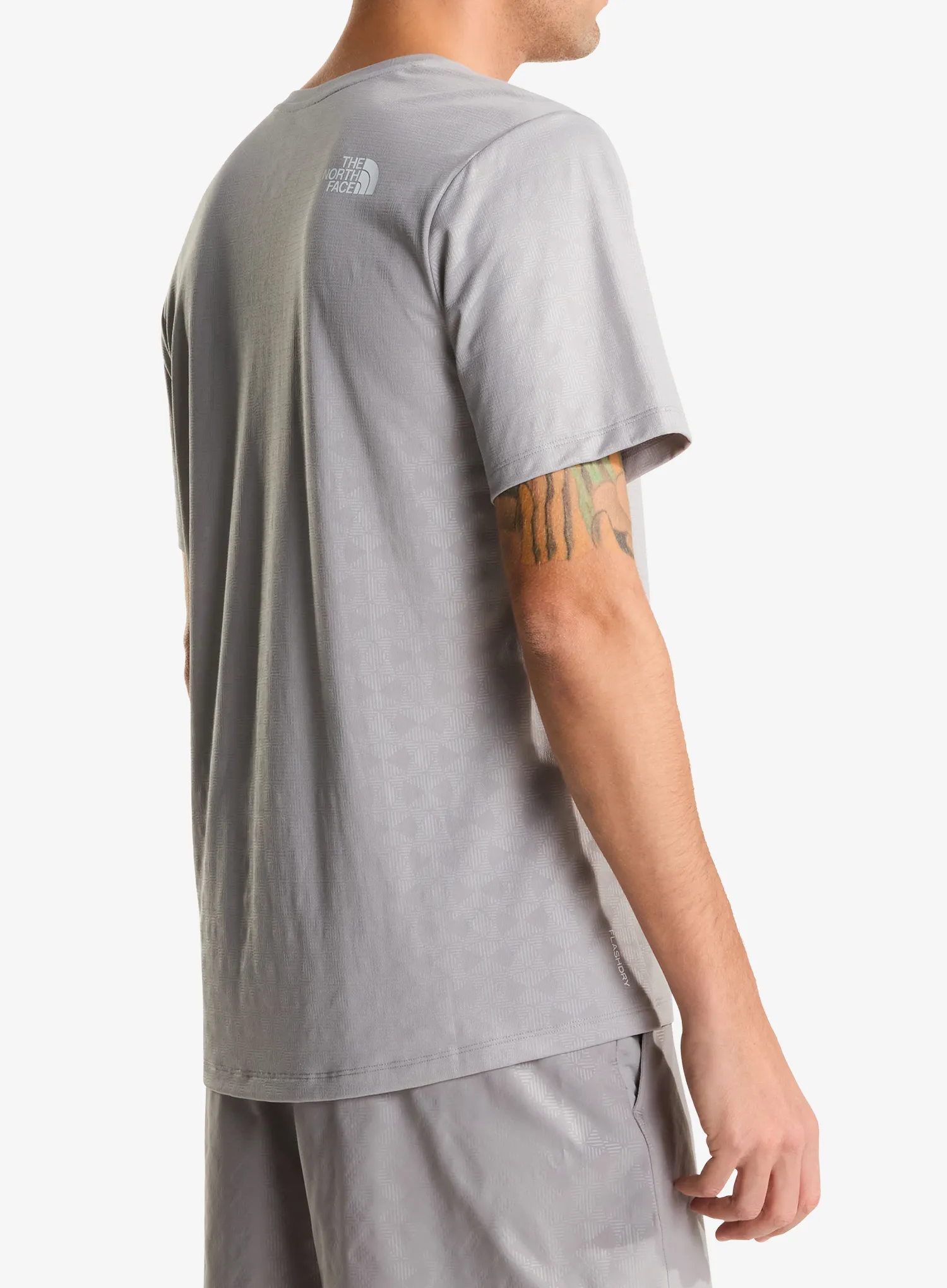 Majica za trening The North Face 24/7 Pentadome Embossed Reg SS Tee - meld grey