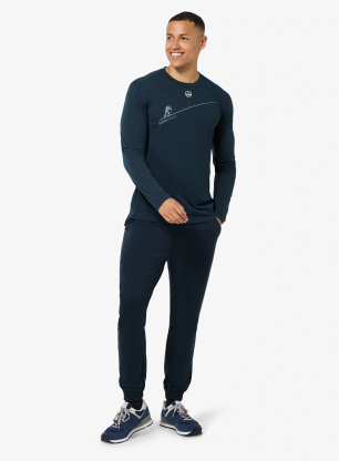 Majica dugih rukava Super.natural HZSG Haute Route LS - blueberry/various