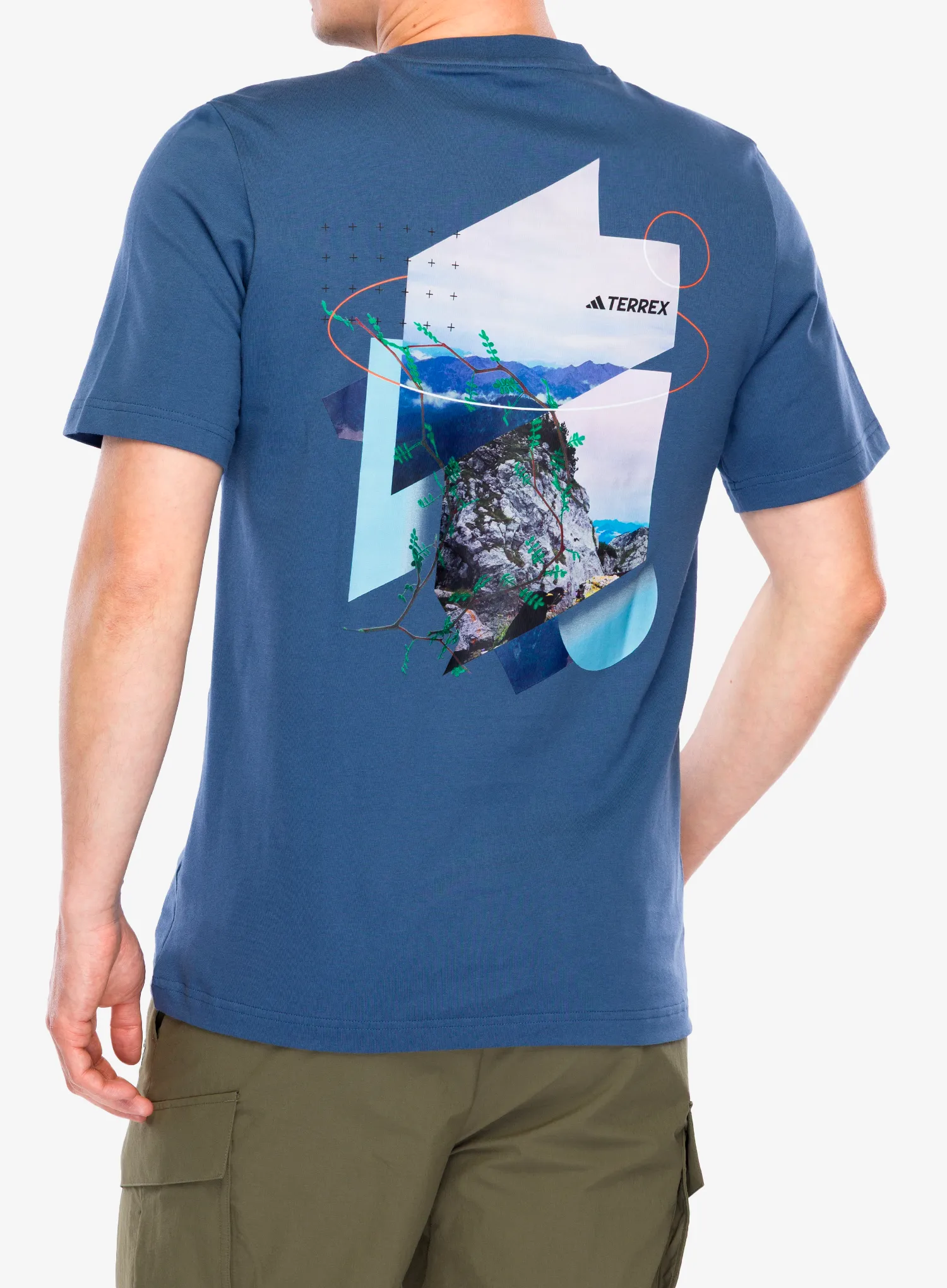 Majica s tiskom adidas TERREX Back Graphic T-Shirt - wonder steel