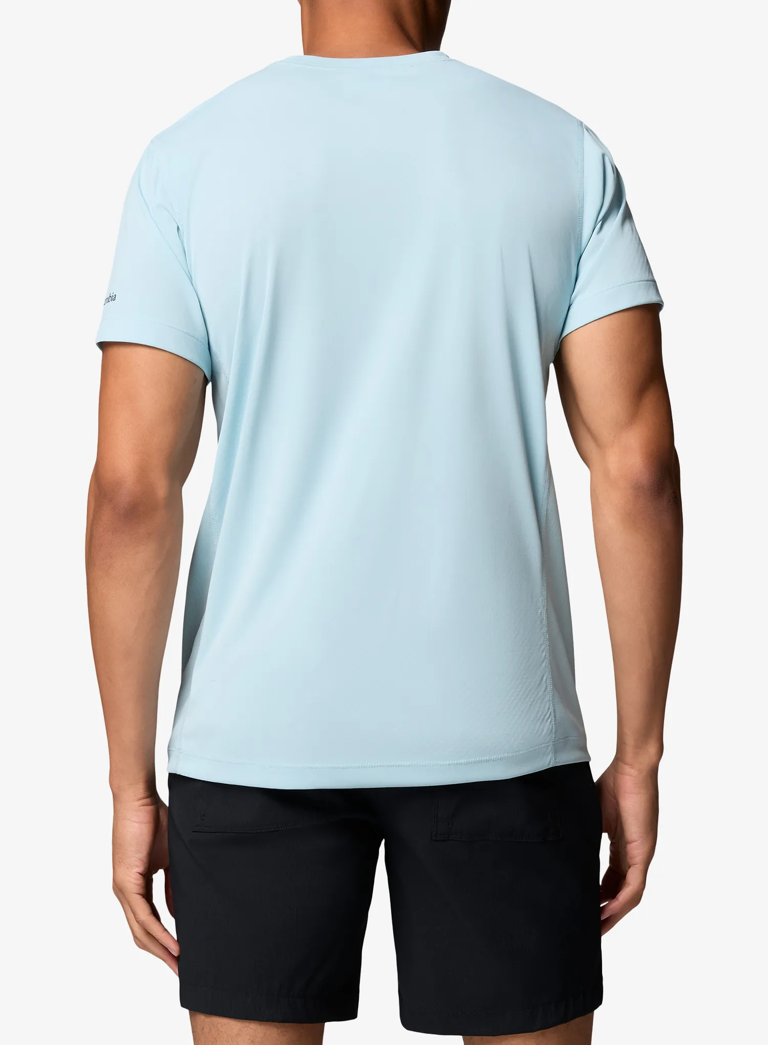 Majica s tiskom Columbia Zero Rules Light S/S Graphic Crew - marine light/scripted peaks