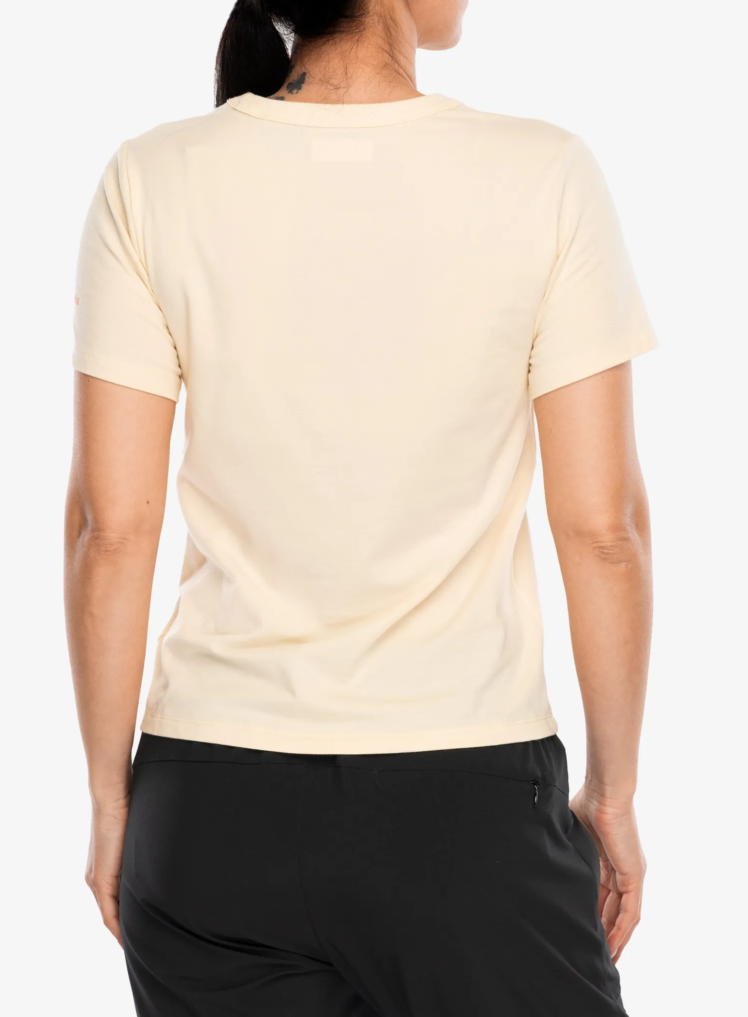 Ženska majica s tiskom Columbia Sun Trek Graphic S/S III - lemon wash/wavy rays