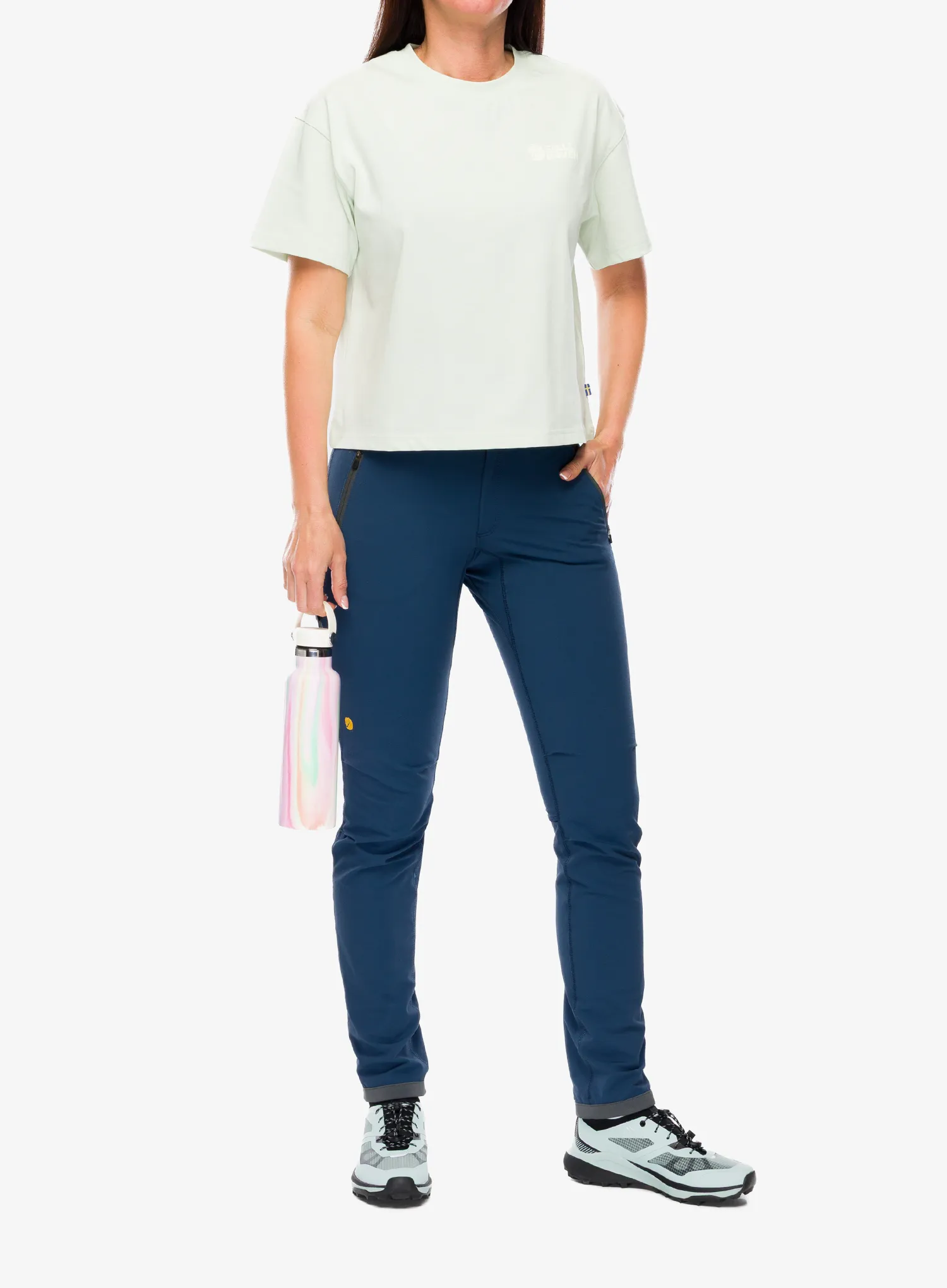 Ženska majica s tiskom Fjallraven Archive Logo T-shirt - soft jade