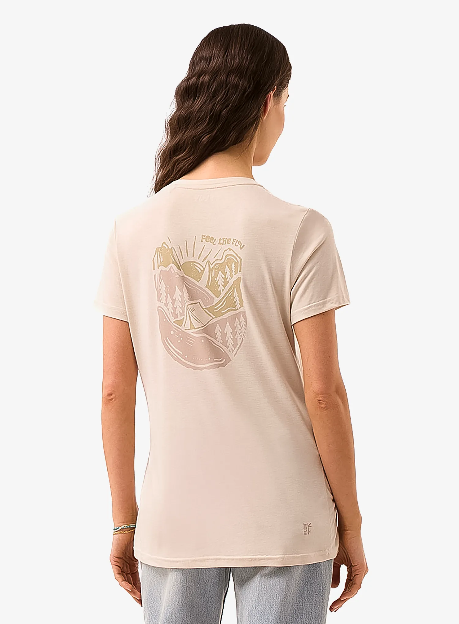 Ženska majica s tiskom Flov Tamala - beige/beige