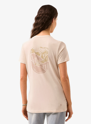 Ženska majica s tiskom Flov Tamala - beige/beige