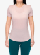 Ženska majica s tiskom Icebreaker Merino 125 Cool-Lite Sphere SS Tee Across The Peaks - pink quartz