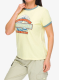 Ženska majica s tiskom Patagonia Great Waves Ringer Tee - lemon zest