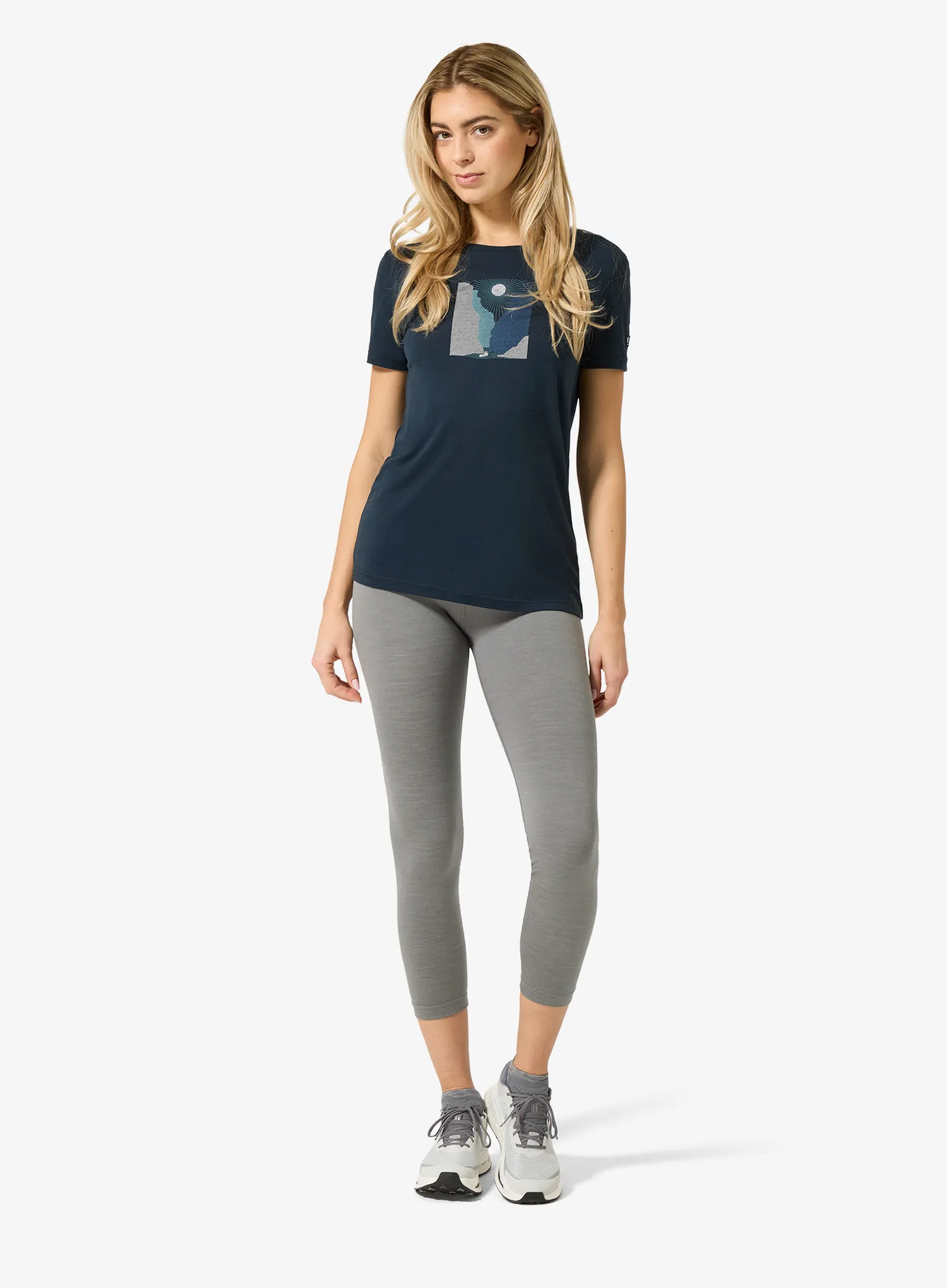 Ženska majica s tiskom Super.natural Rio Grande Tee - blueberry/various