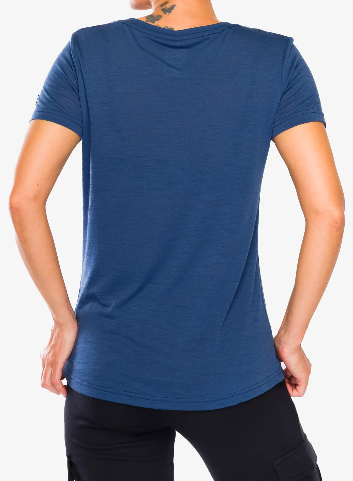 Ženska majica s tiskom Super.natural Tri Tee - ocean blue/feather grey