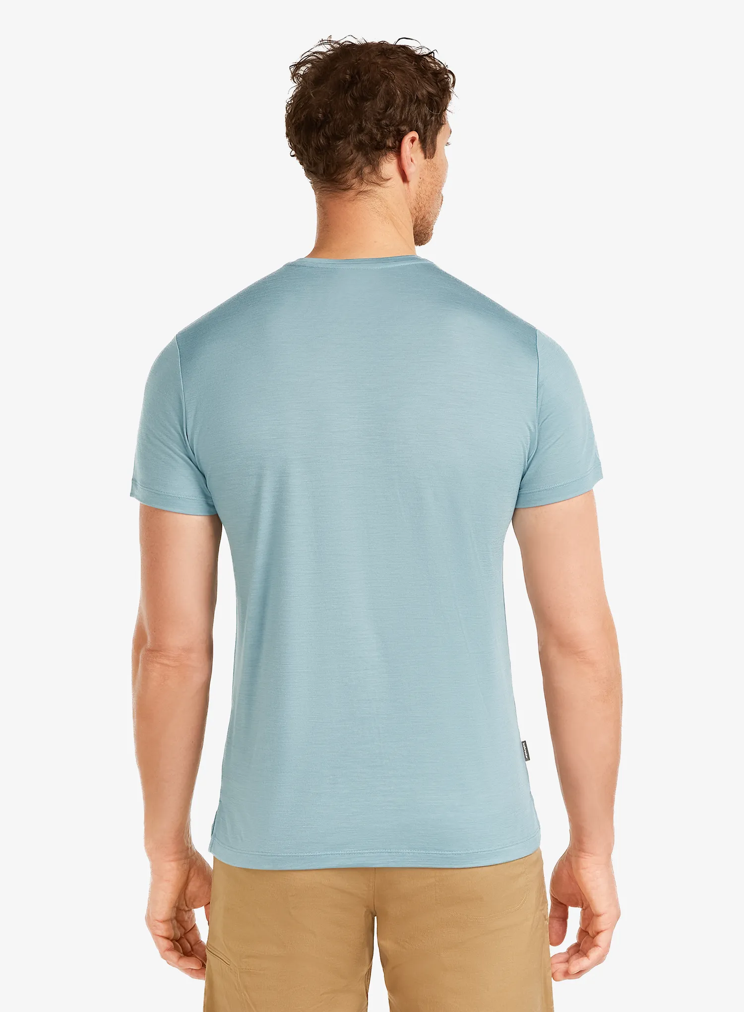 Majica s tiskom Icebreaker Merino 125 Cool-Lite Sphere SS Tee Across - flint blue