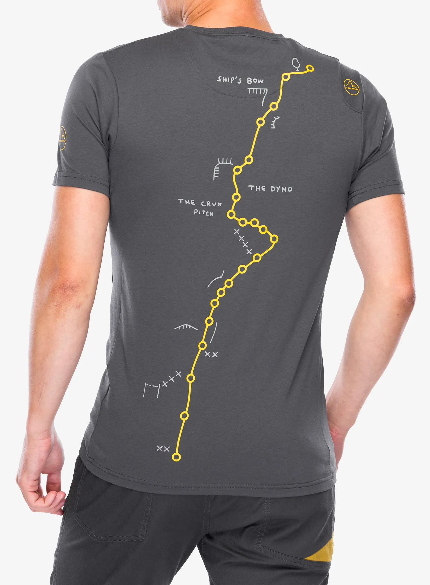 Majica s tiskom La Sportiva Dawn Wall T-Shirt - onyx