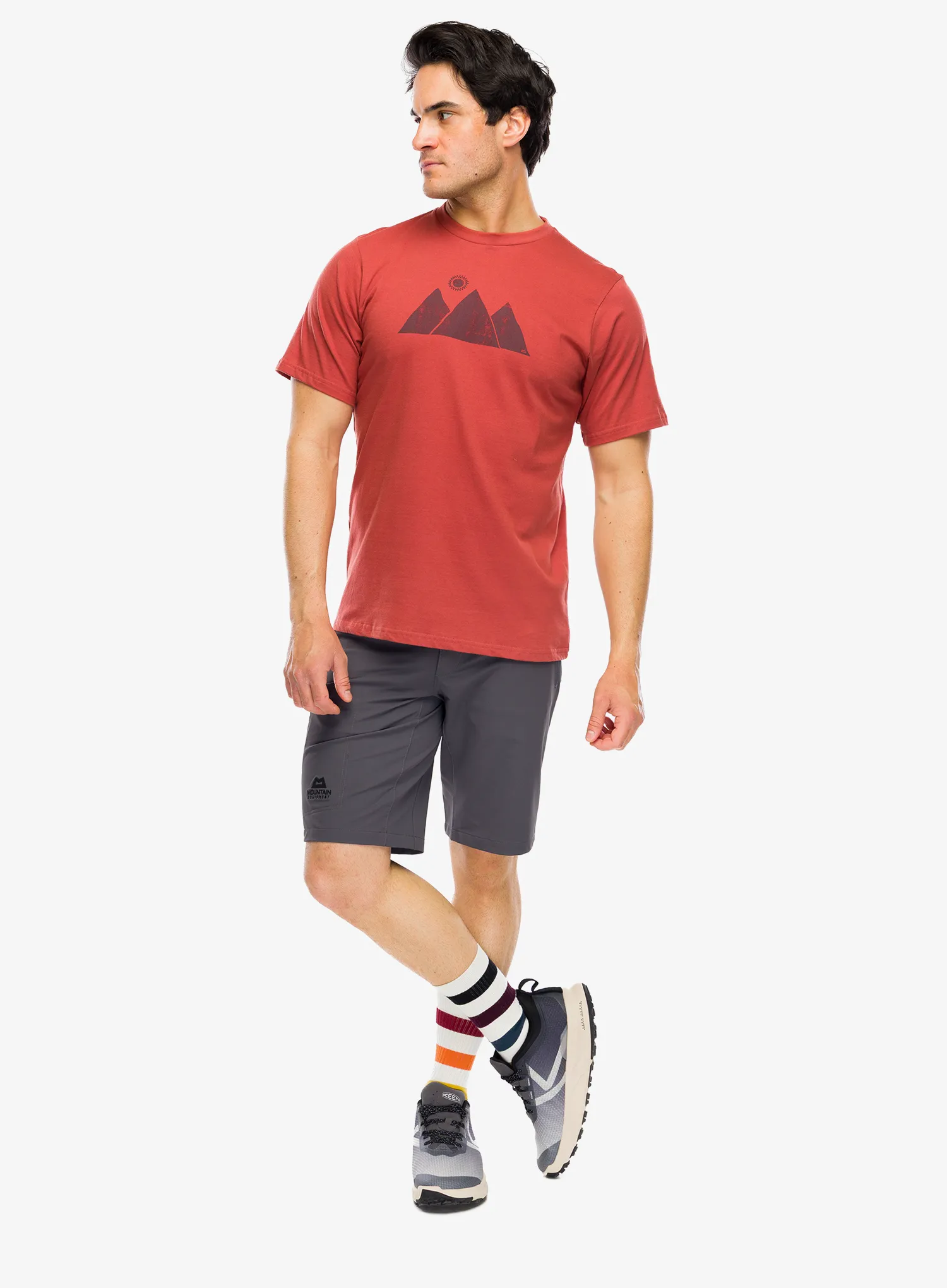 Majica s tiskom Mountain Equipment Mountain Sun Tee - etruscan red