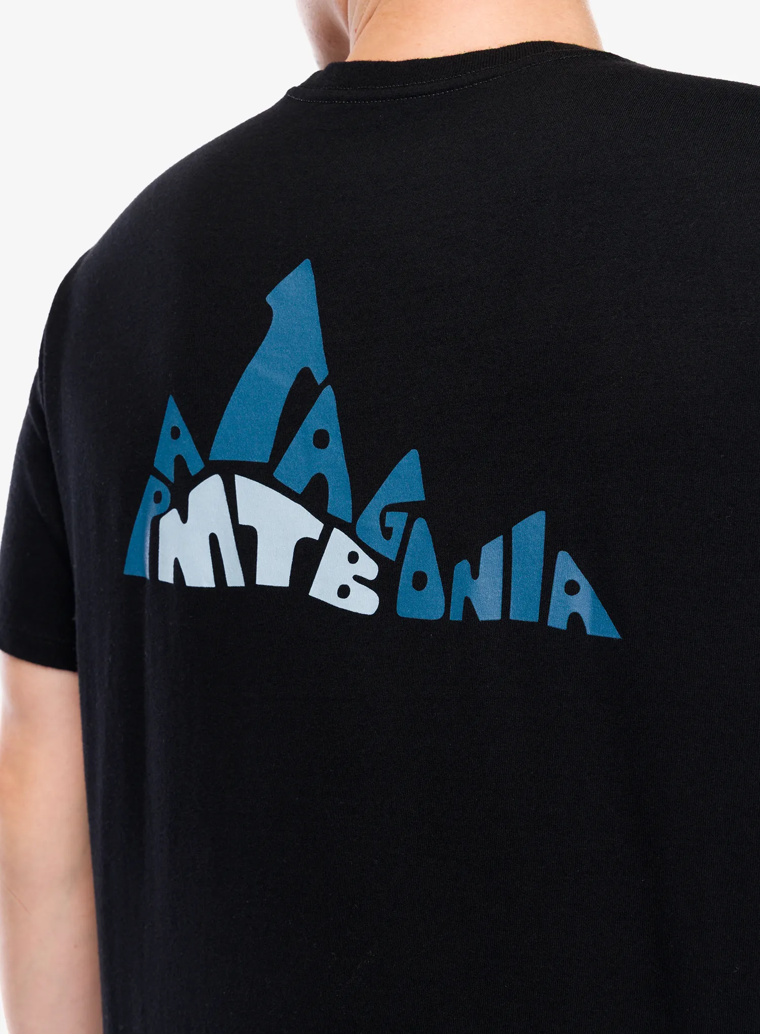 Majica s tiskom Patagonia Berm Logo Responsibili-Tee - black