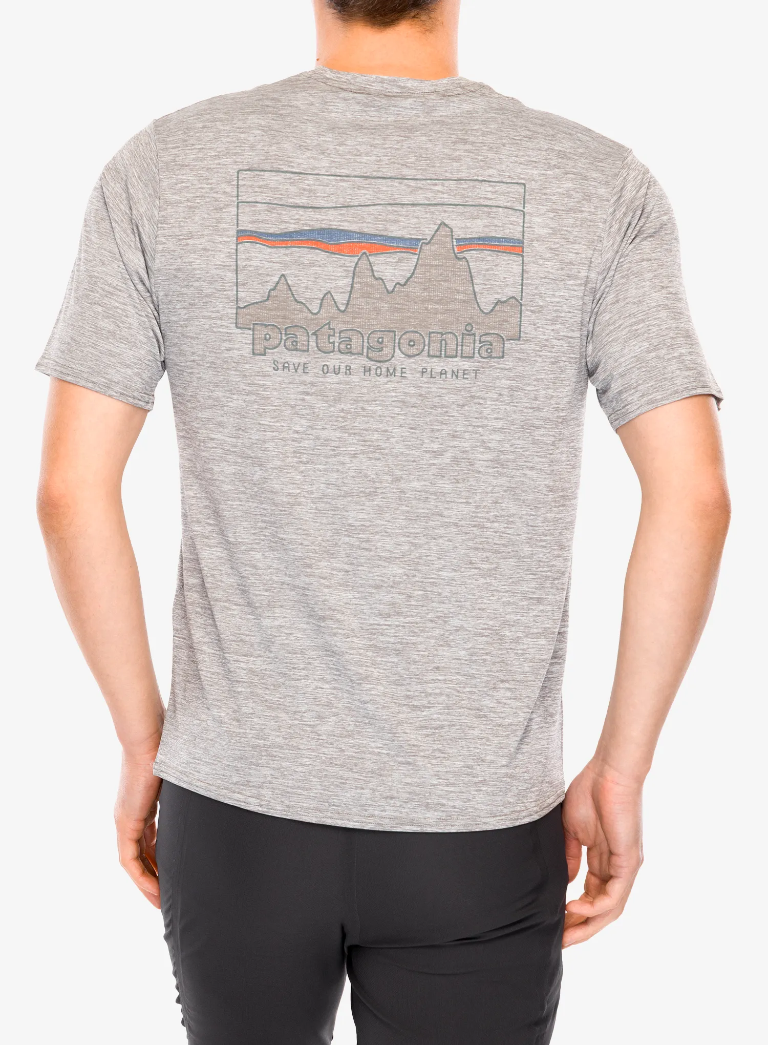 Majica s tiskom Patagonia Cap Cool Daily Graphic Shirt - 73 skyline/feather grey