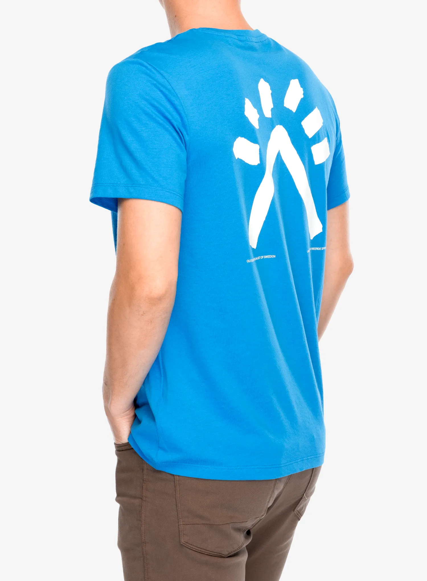 Majica s tiskom Peak Performance Explore Graphic Tee - brilliant blue