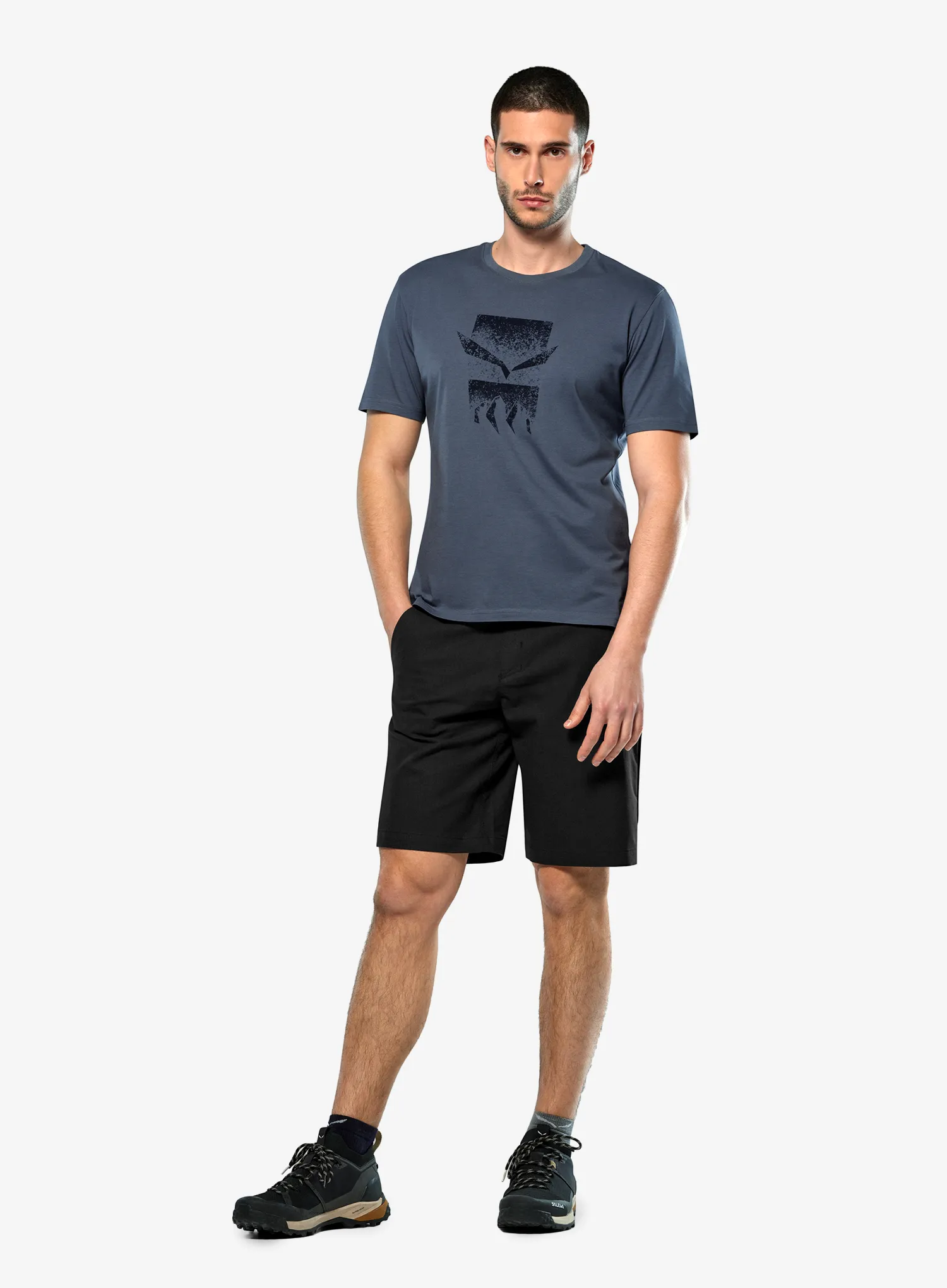 Majica s tiskom Salewa Eagle 3Cime T-Shirt - java blue