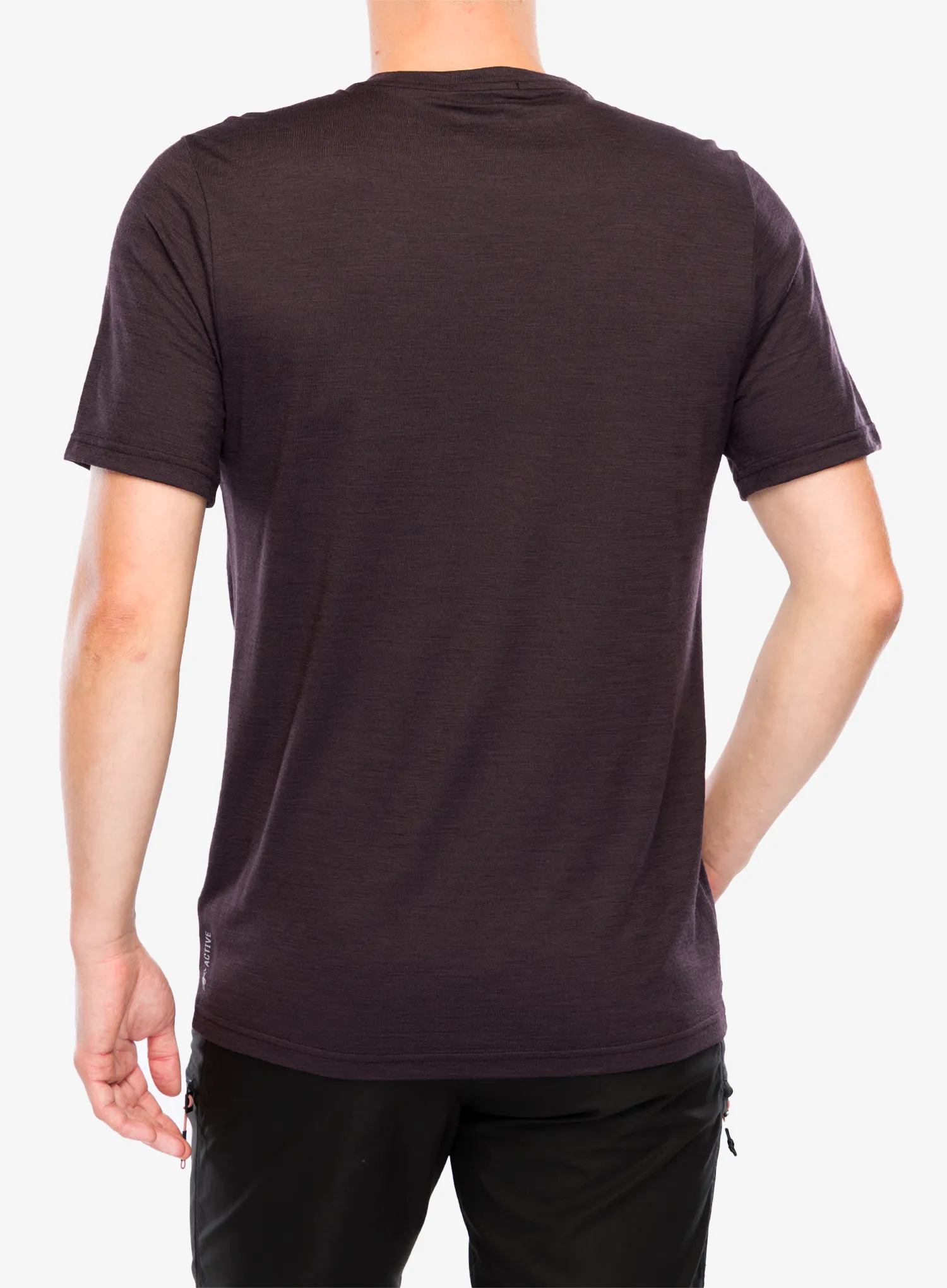Majica s tiskom Smartwool Peak Energy Active Short Sleeve Graphic Tee - mink heather