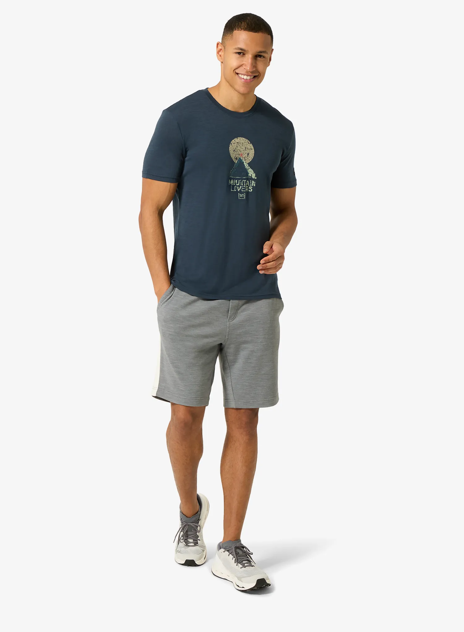 Majica s tiskom Super.natural No Map Tee - blueberry/various
