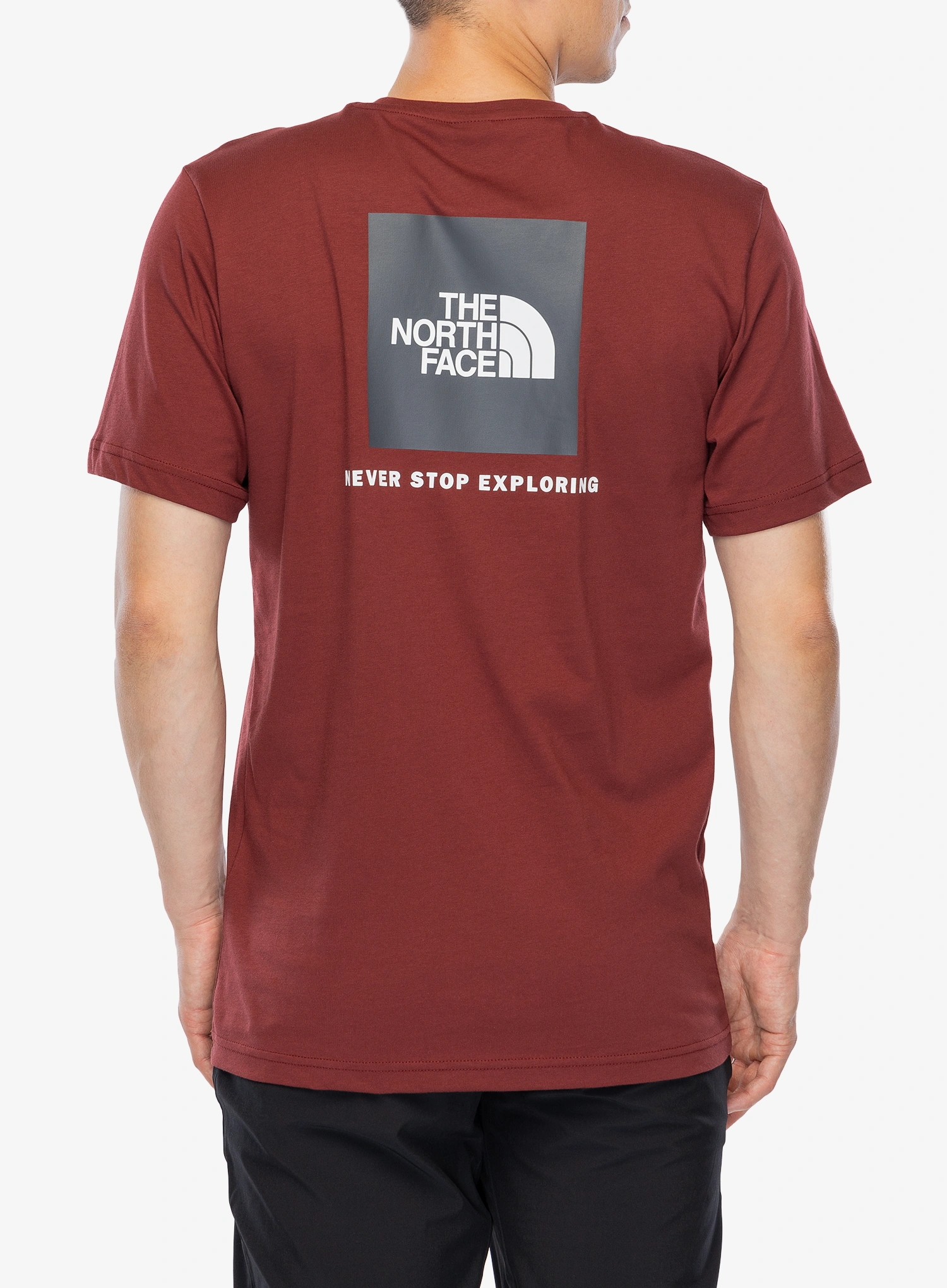 Majica s tiskom The North Face S/S Redbox Tee - sumac/asphalt grey