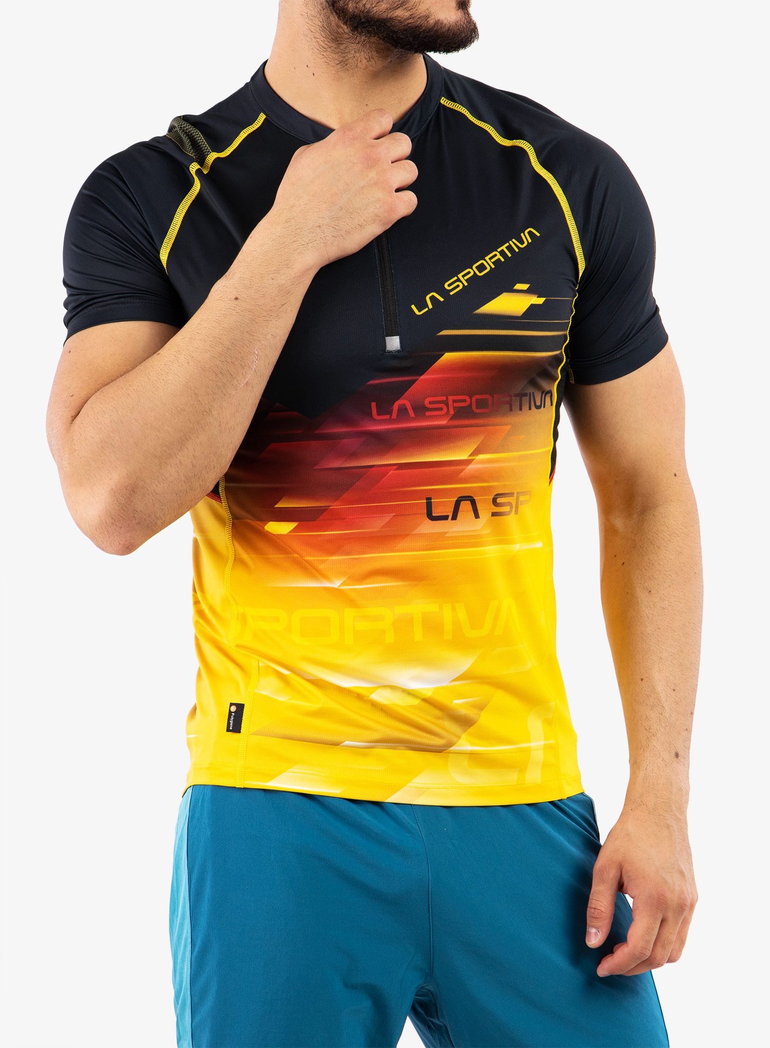 Majica za tr anje La Sportiva Xcelerator black yellow