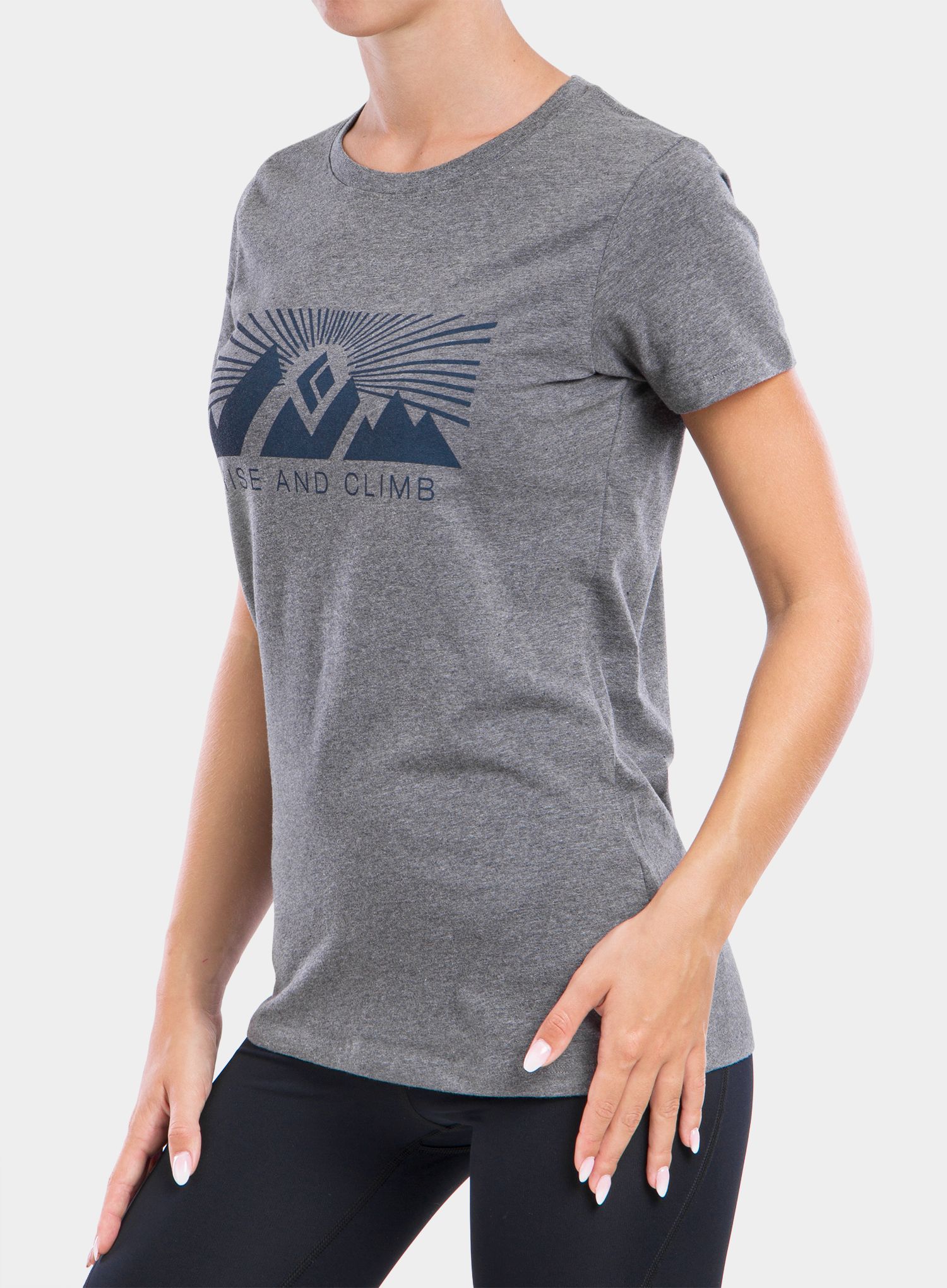 Ženska majica Black Diamond Rise and Climb Tee - charcoal heather