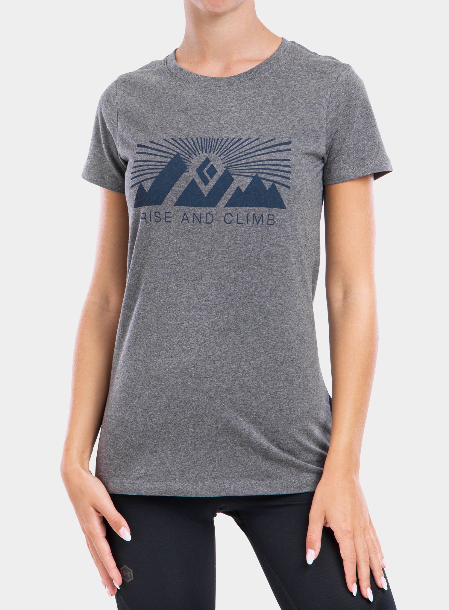 Ženska majica Black Diamond Rise and Climb Tee - charcoal heather