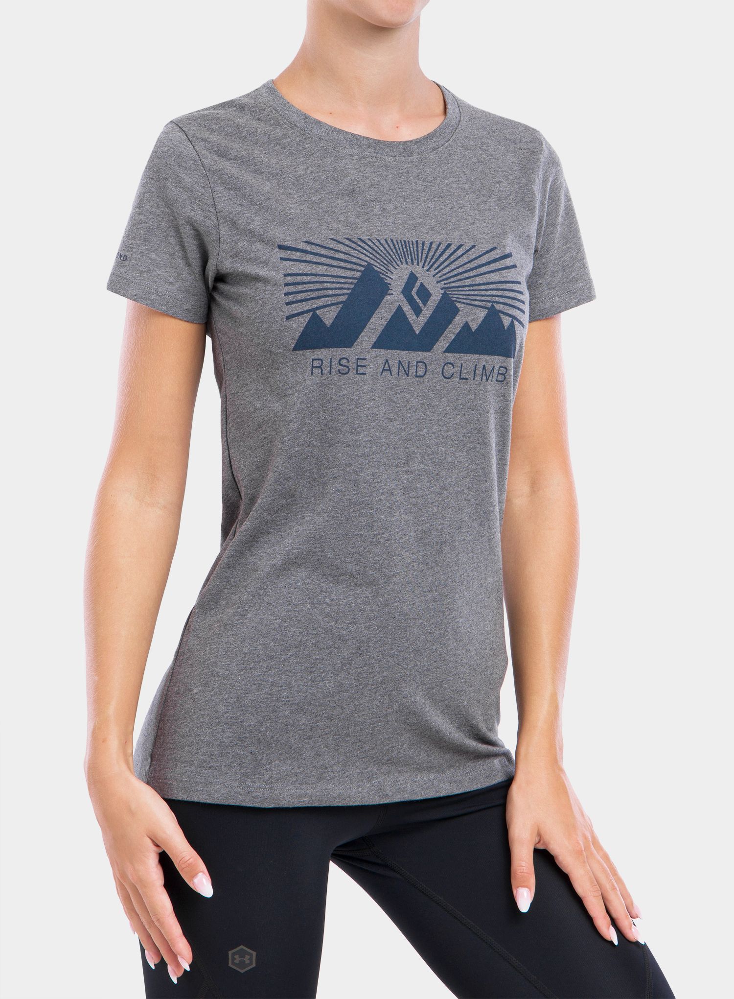 Ženska majica Black Diamond Rise and Climb Tee - charcoal heather