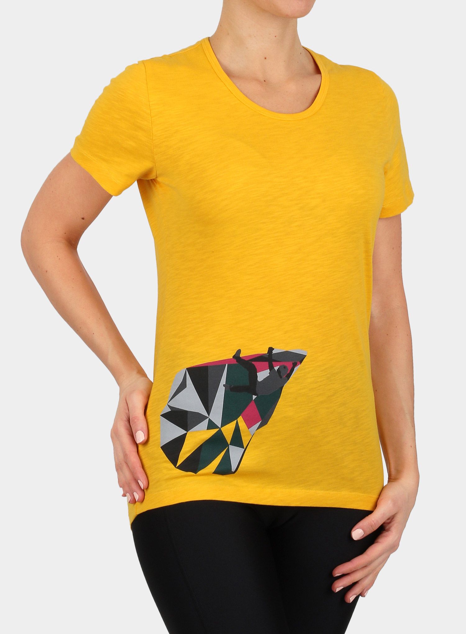 Ženska majica Edelrid Highball T-Shirt IV - golden yellow