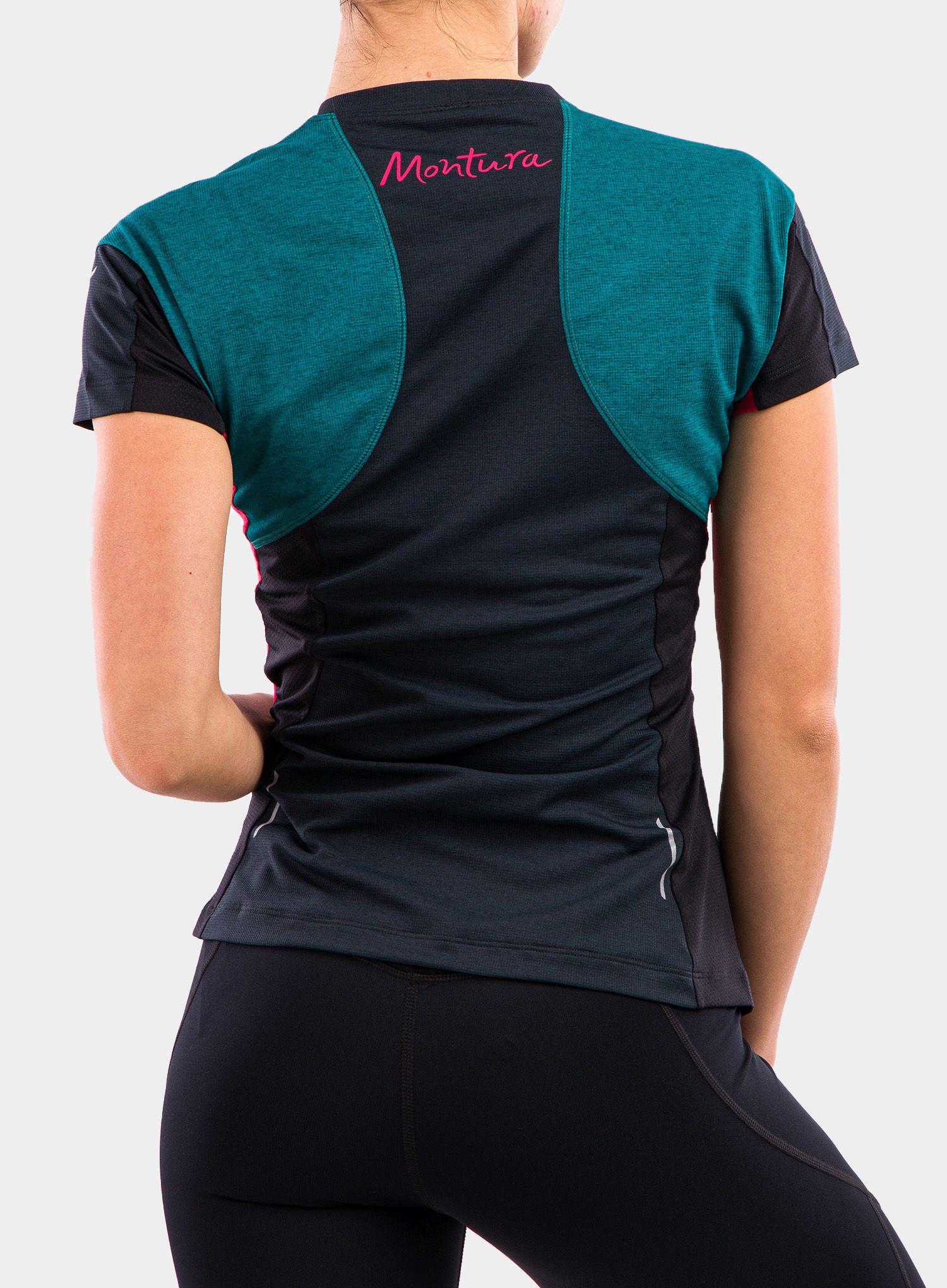 Ženska majica Montura Run Energy T-Shirt - dark grey/baltic