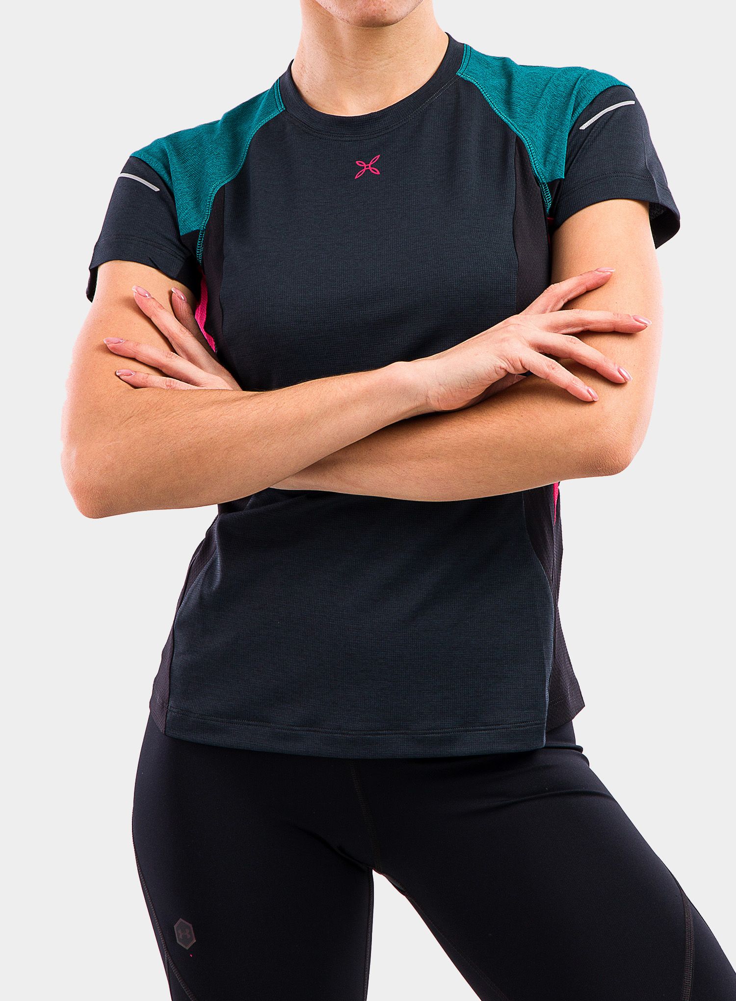 Ženska majica Montura Run Energy T-Shirt - dark grey/baltic