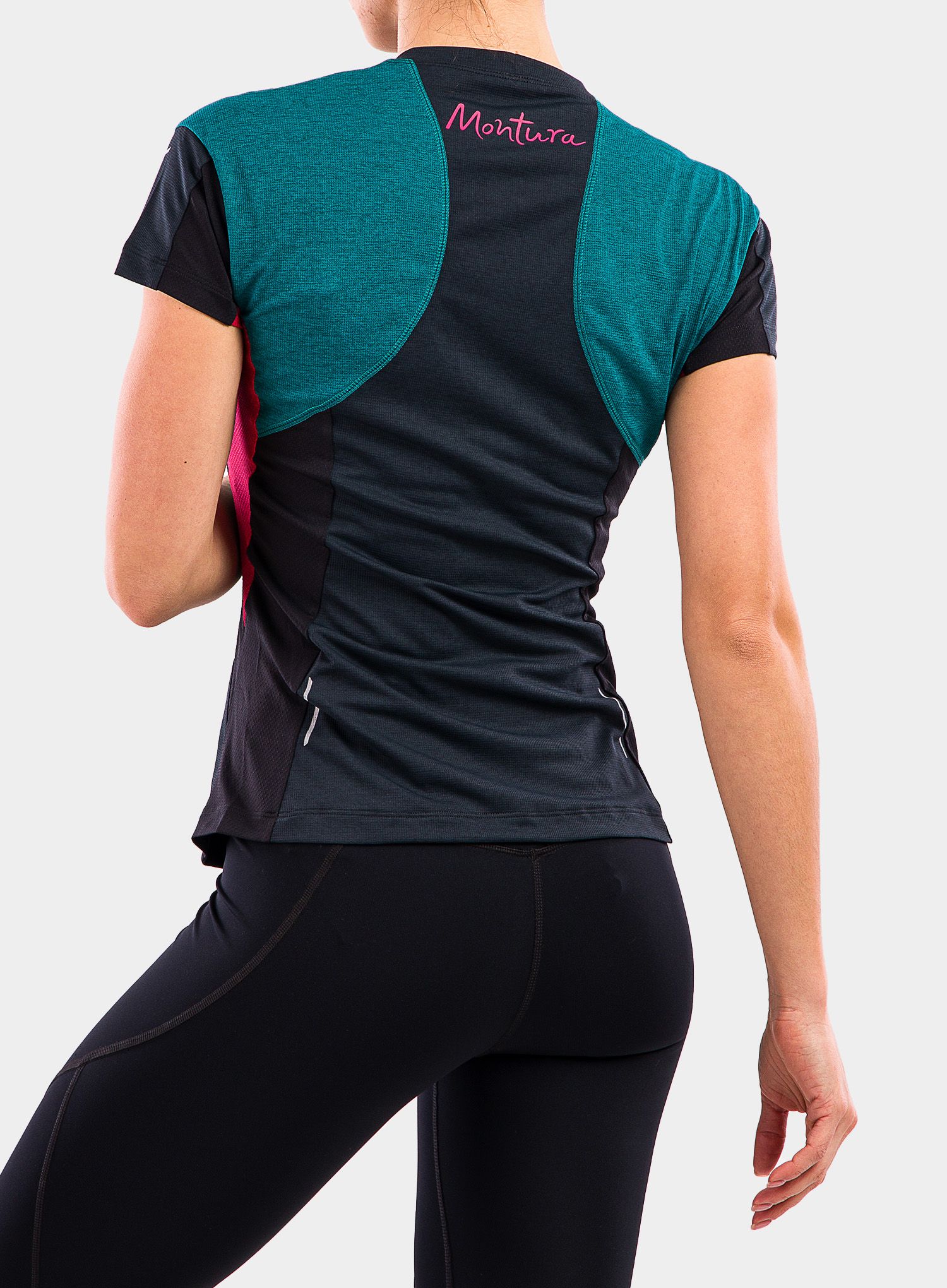 Ženska majica Montura Run Energy T-Shirt - dark grey/baltic