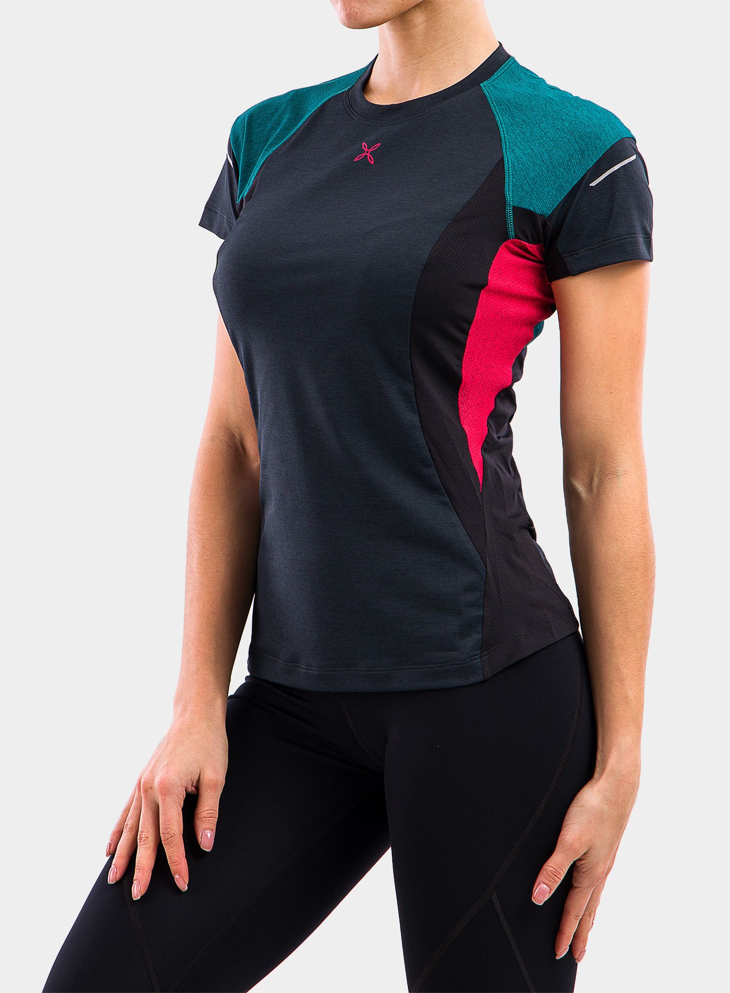 Ženska majica Montura Run Energy T-Shirt - dark grey/baltic