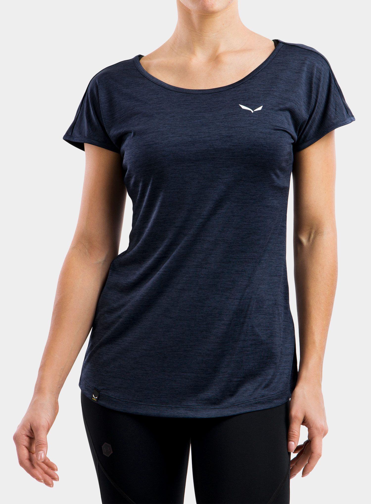 Ženska majica Salewa Puez Melange Dry S/S Tee - navy blazer melange