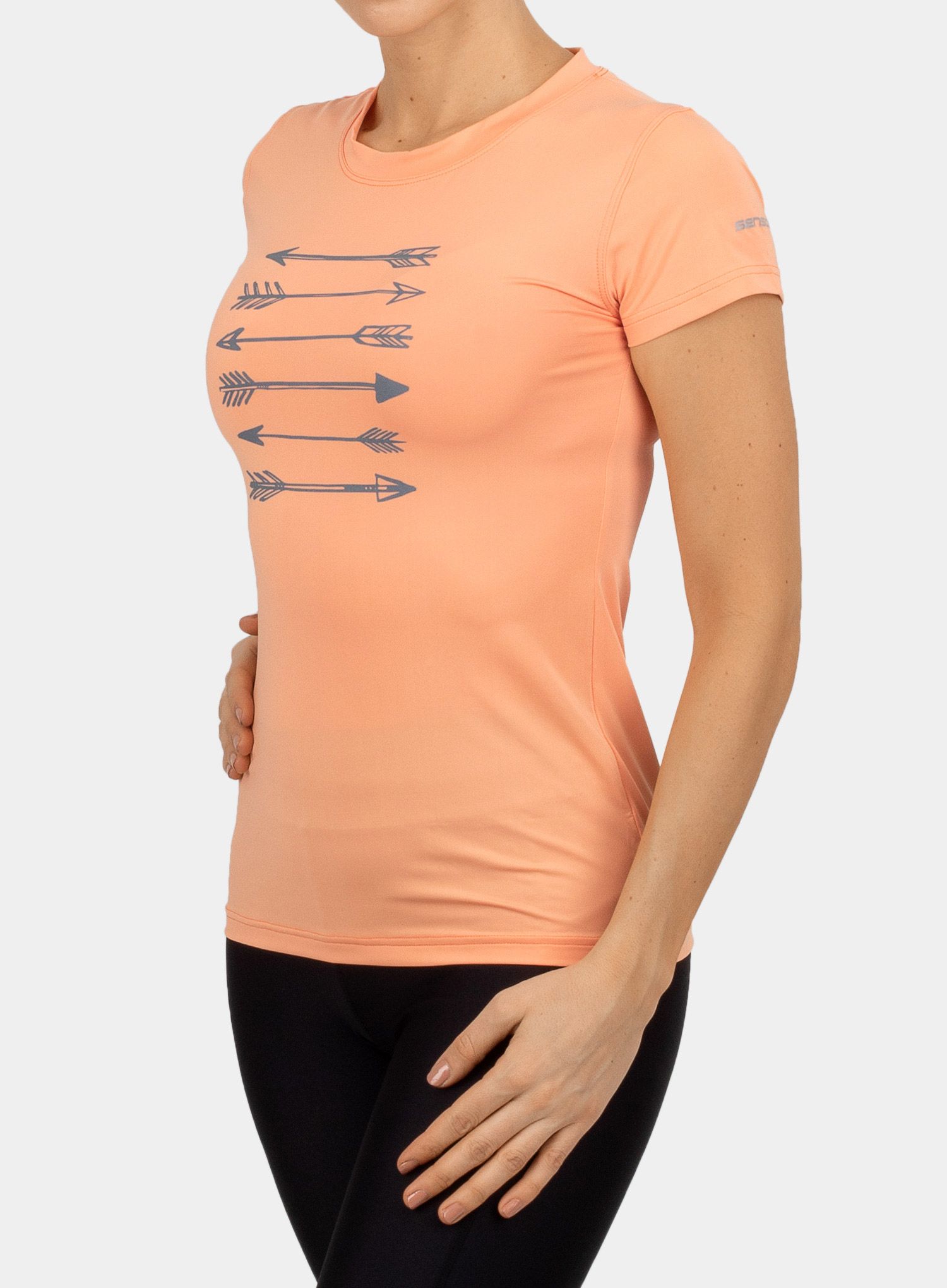 Ženska majica Sensor Coolmax Fresh Performance Tee - apricot arrows