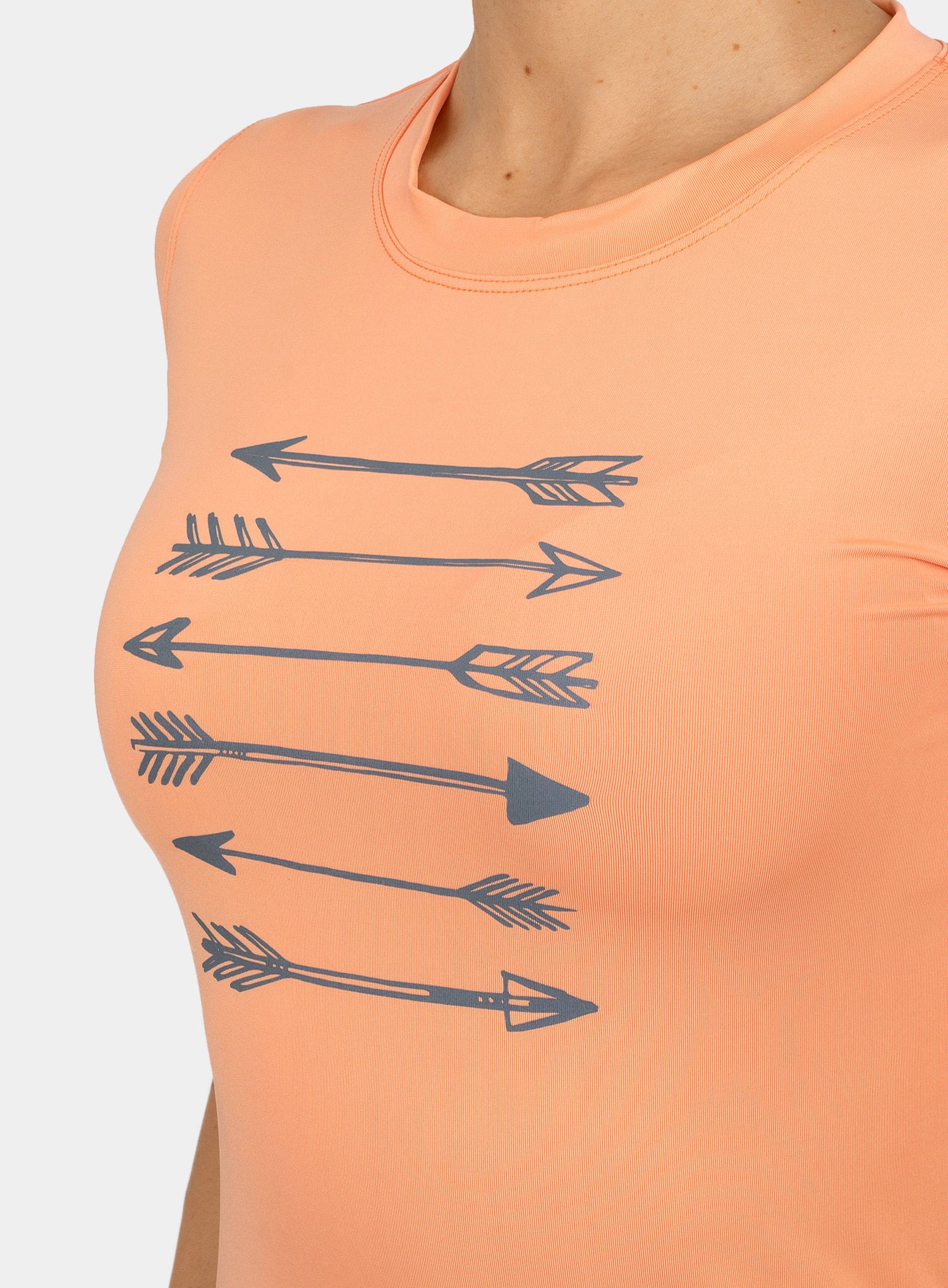 Ženska majica Sensor Coolmax Fresh Performance Tee - apricot arrows