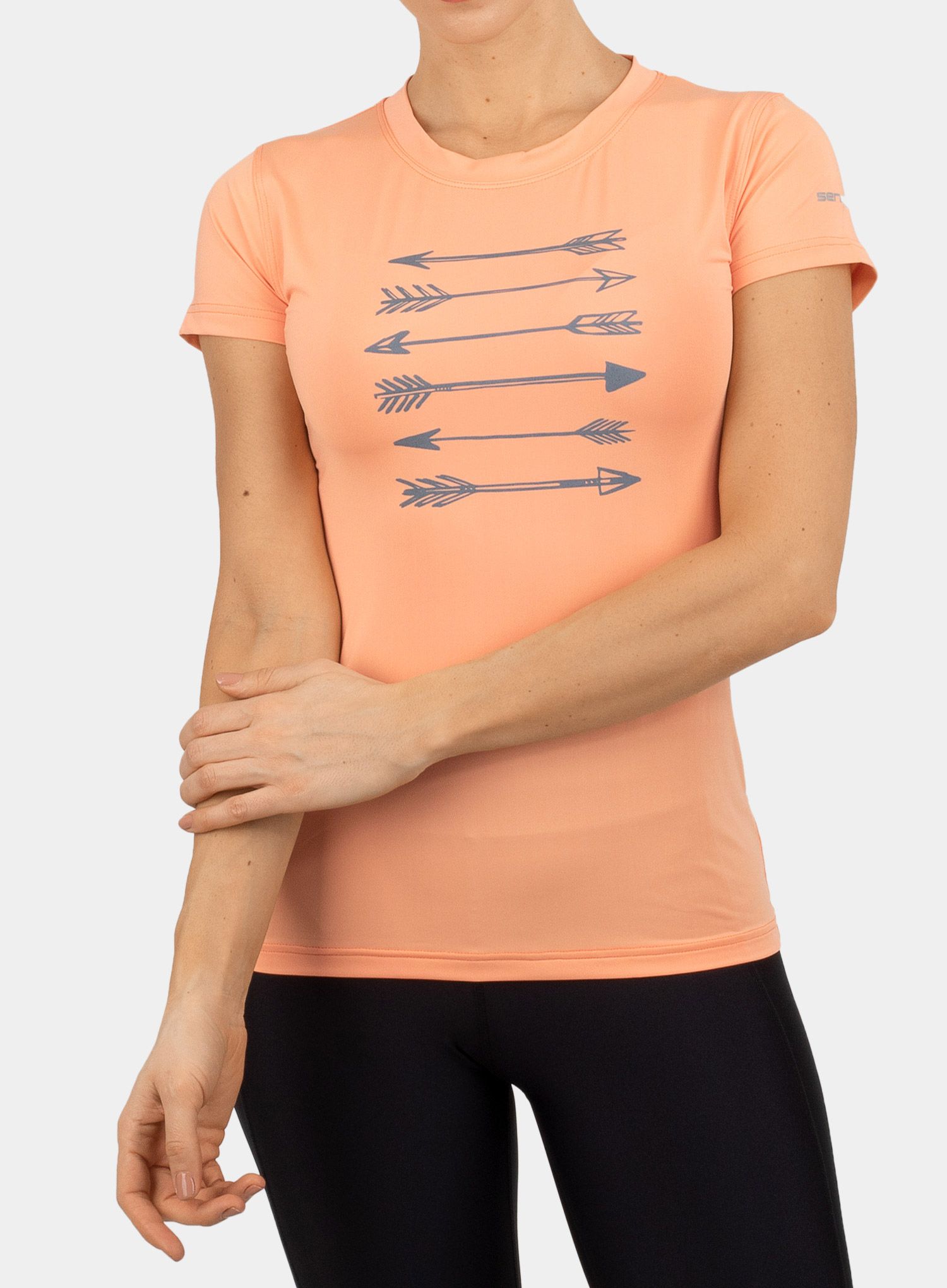 Ženska majica Sensor Coolmax Fresh Performance Tee - apricot arrows