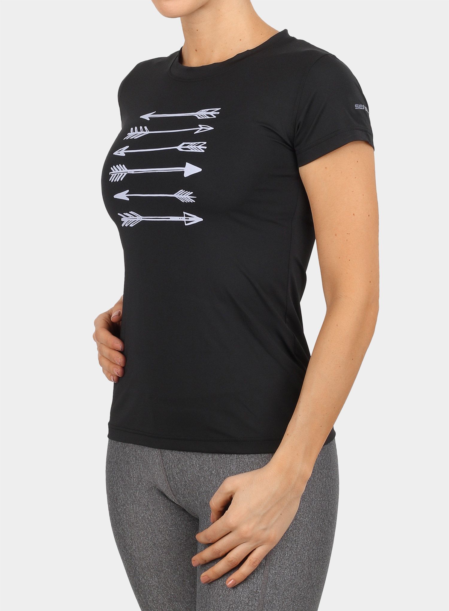 Ženska majica Sensor Coolmax Fresh Performance Tee - black arrows