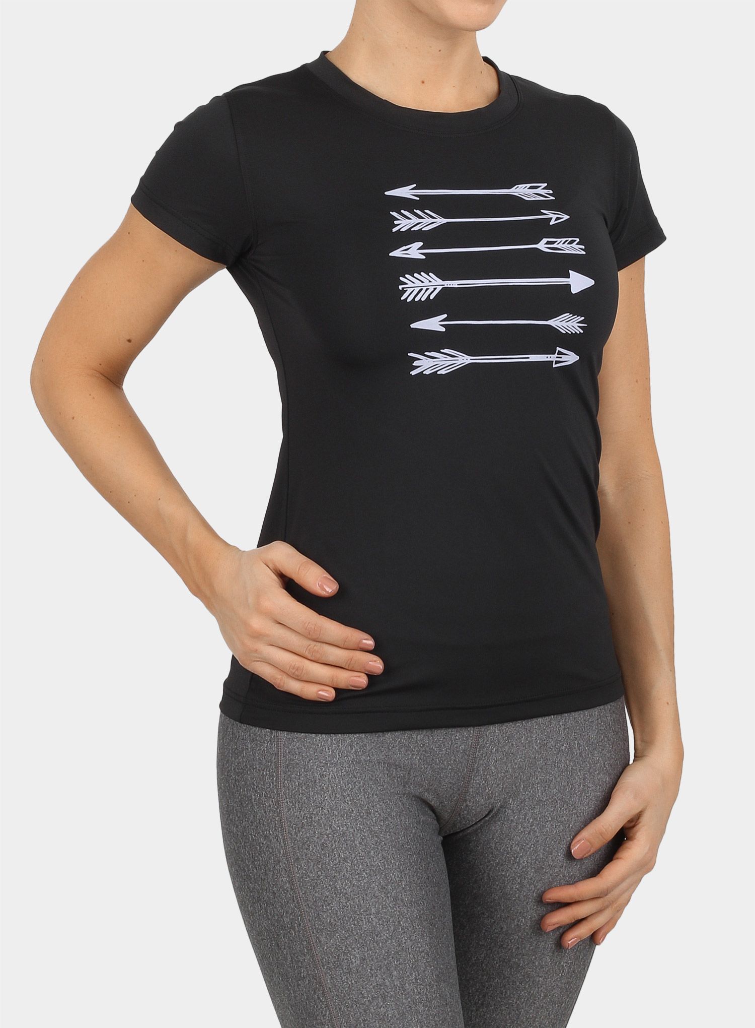 Ženska majica Sensor Coolmax Fresh Performance Tee - black arrows