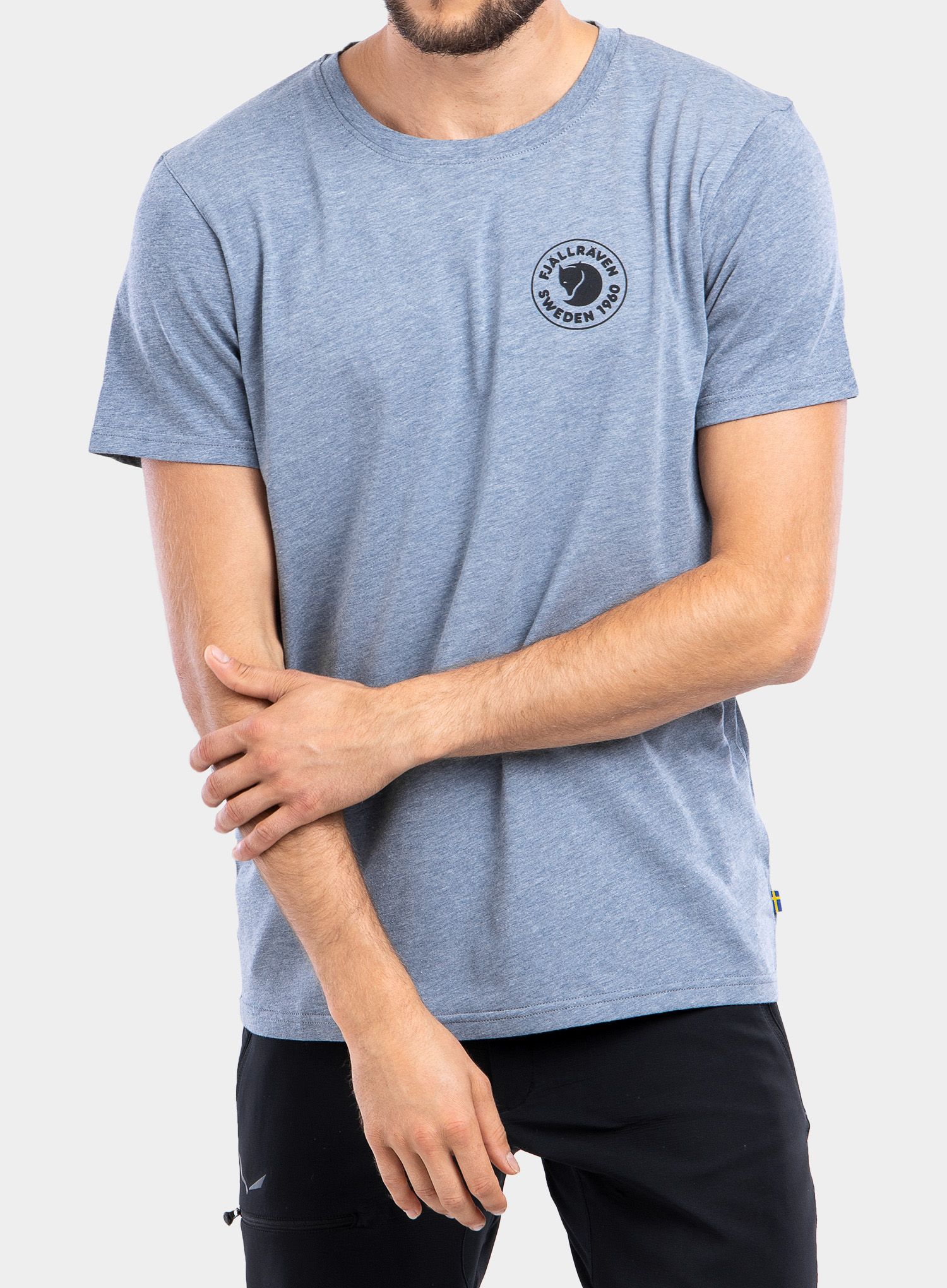 Majica Fjallraven 1960 Logo T-Shirt - uncle blue melange