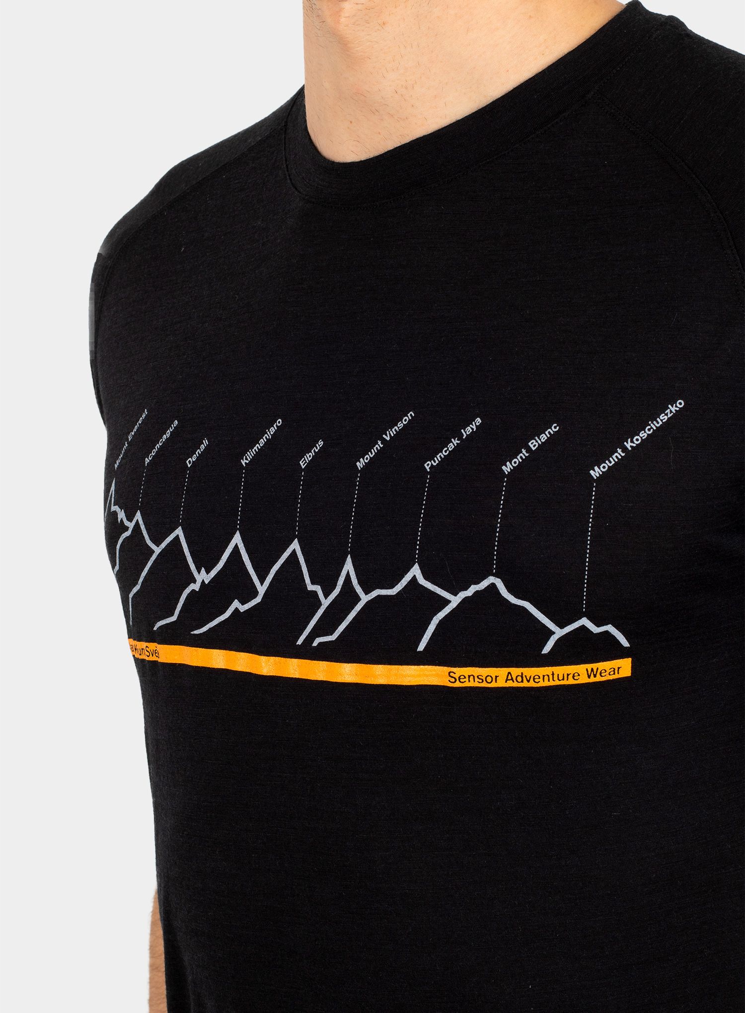 Merino majica Sensor Merino Air PT Tee SS - black radek jaros edition