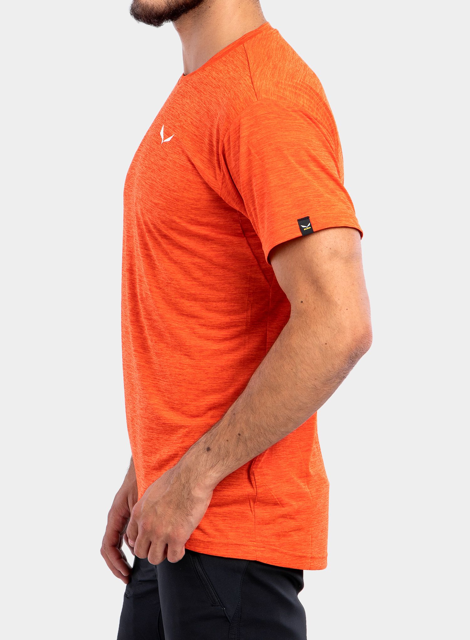 Majica Salewa Puez Melange Dry S/S Tee - red oragne melange