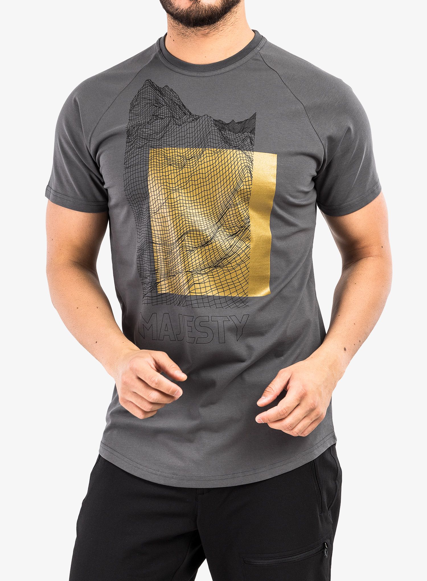 Majica s tiskom Majesty Super T-shirt - graphite