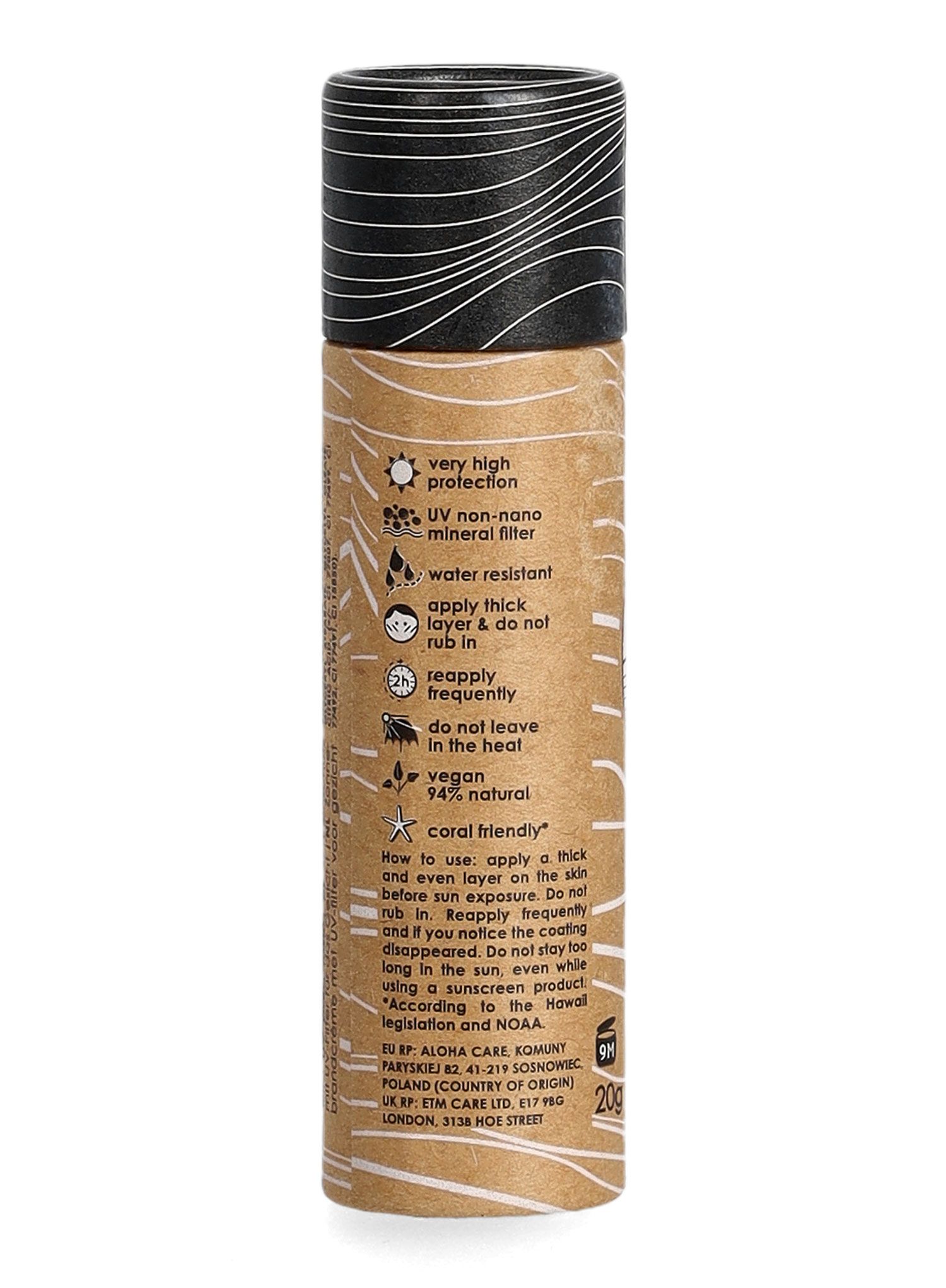 Krema s filterom Aloha Care Aloha Sun Stick SPF 50+ 20 g - white